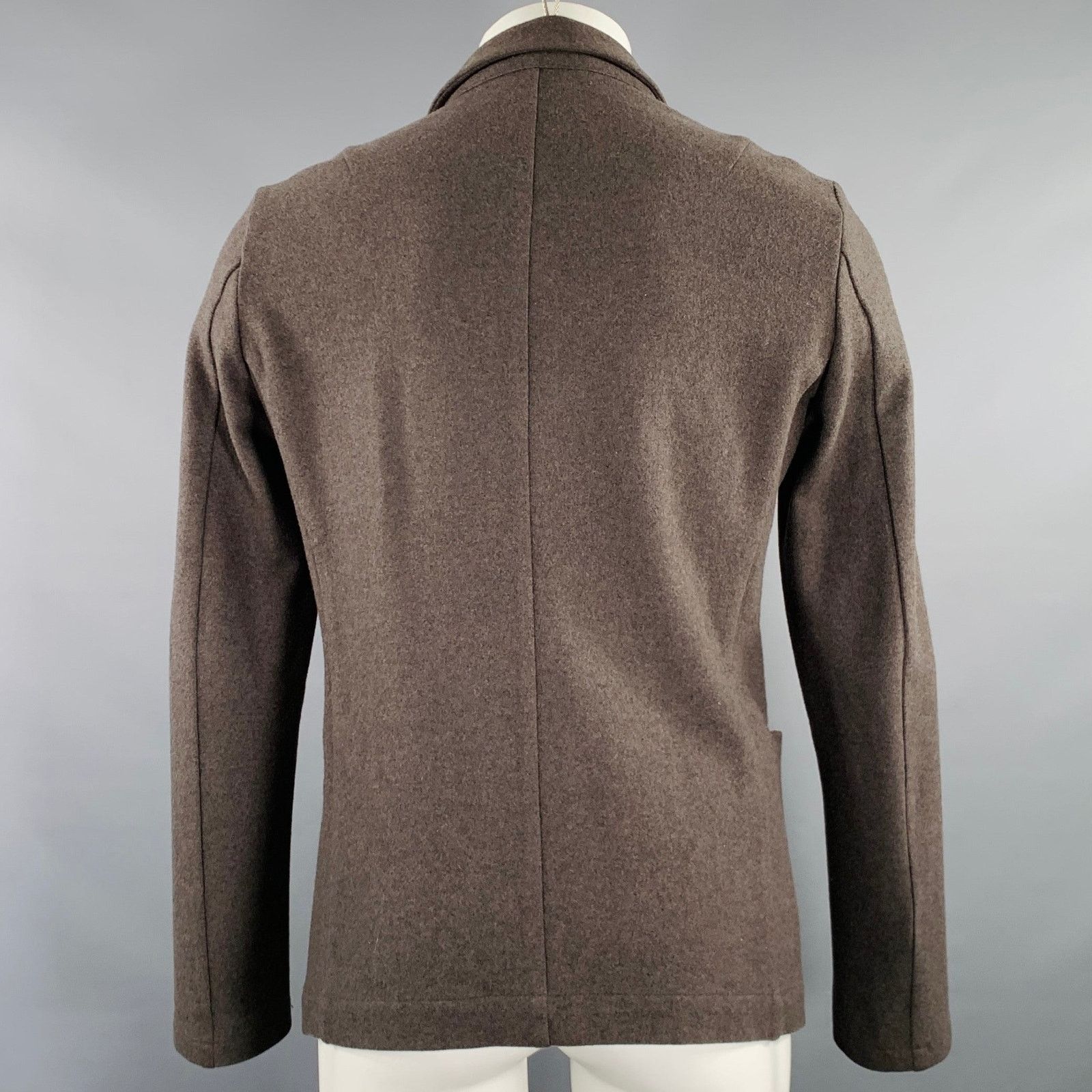 Attachment M Khaki Wool Cashmere Single Breasted Unlined Jacket Size US M / EU 48-50 / 2 - 3 Thumbnail