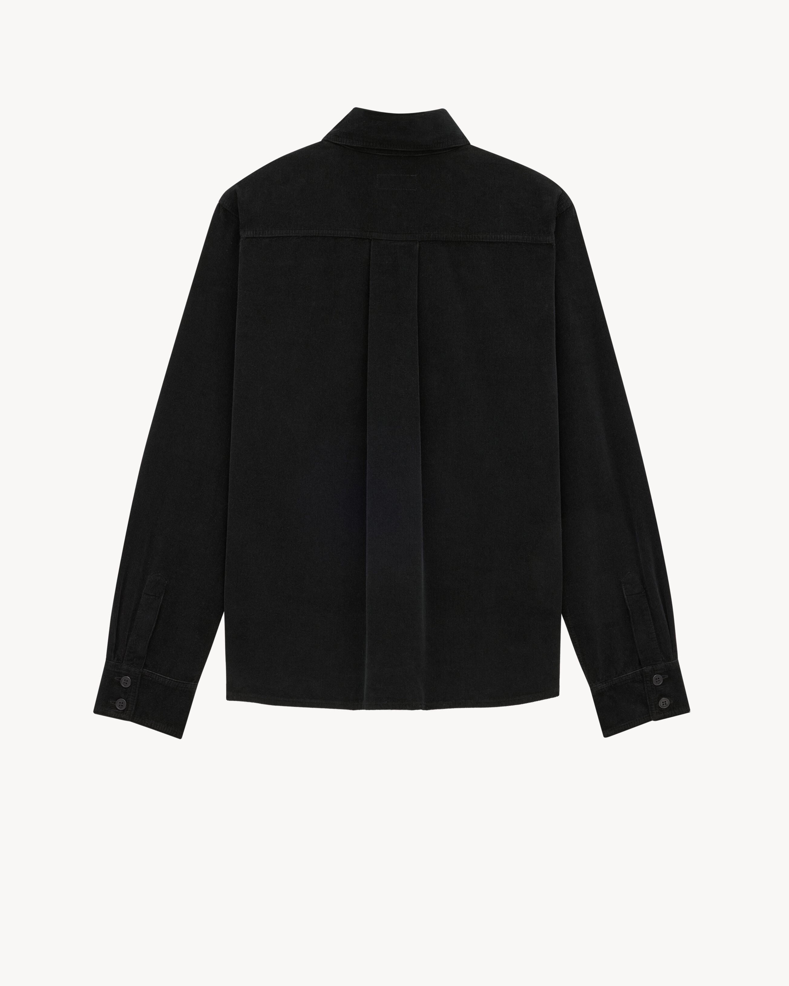 Saint Laurent Paris oc11z0126 795555 Overshirt in Corduroy in Deep Faded Black Size US S / EU 44-46 / 1 - 2 Thumbnail