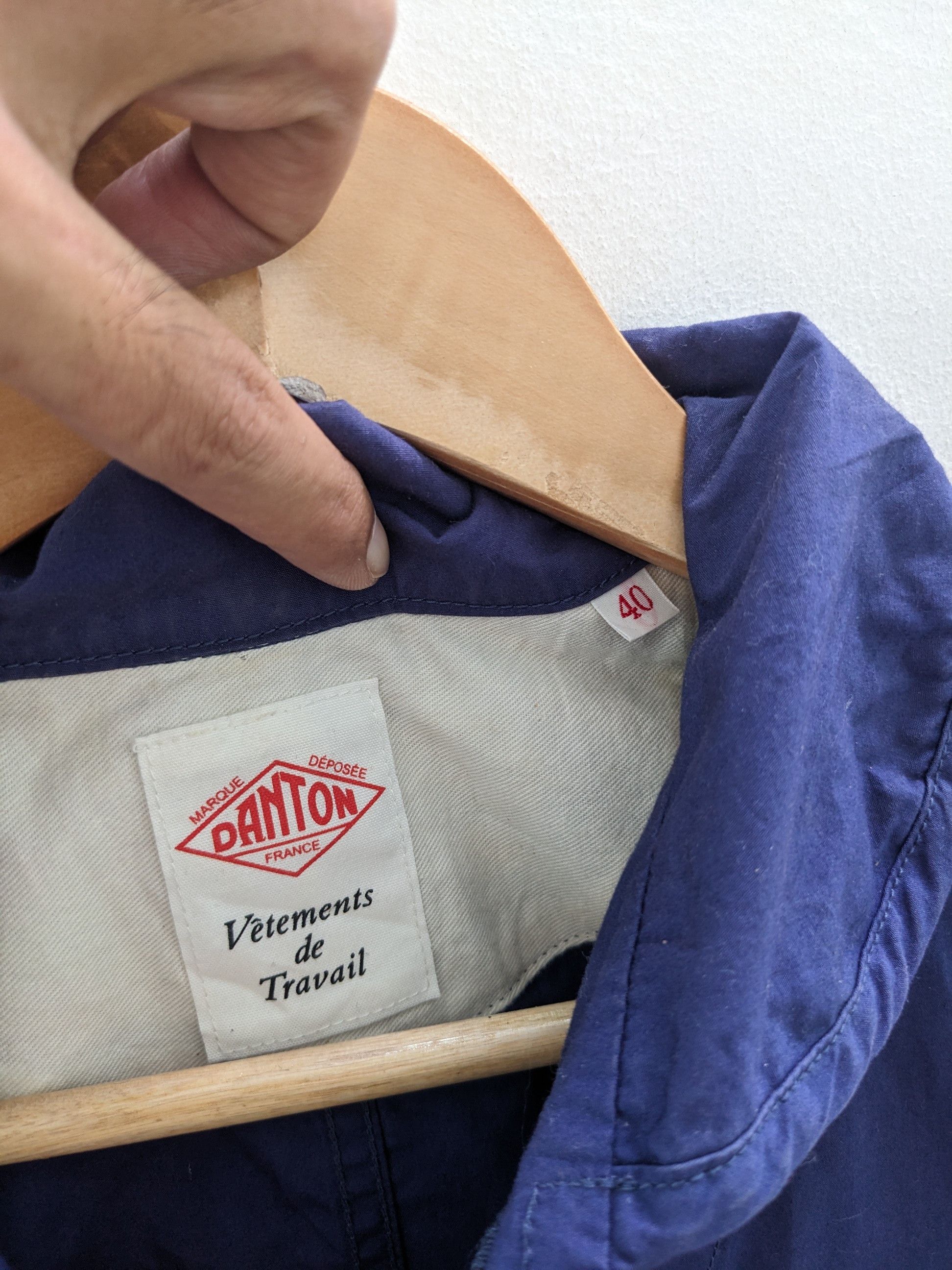 Danton × Le Grande Bleu (L.G.B.) × Vintage Vintage Danton Vetements de Travail Button Up Shirt Size M / US 6-8 / IT 42-44 - 9 Thumbnail