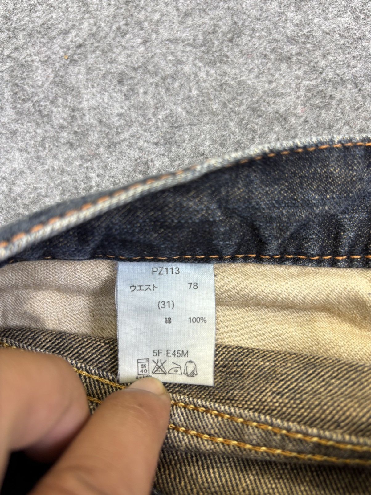 Japanese Brand 💥Sick 90s Style💥GLHeart Mud Stone Wash Denim F761 Size US 33 - 15 Thumbnail