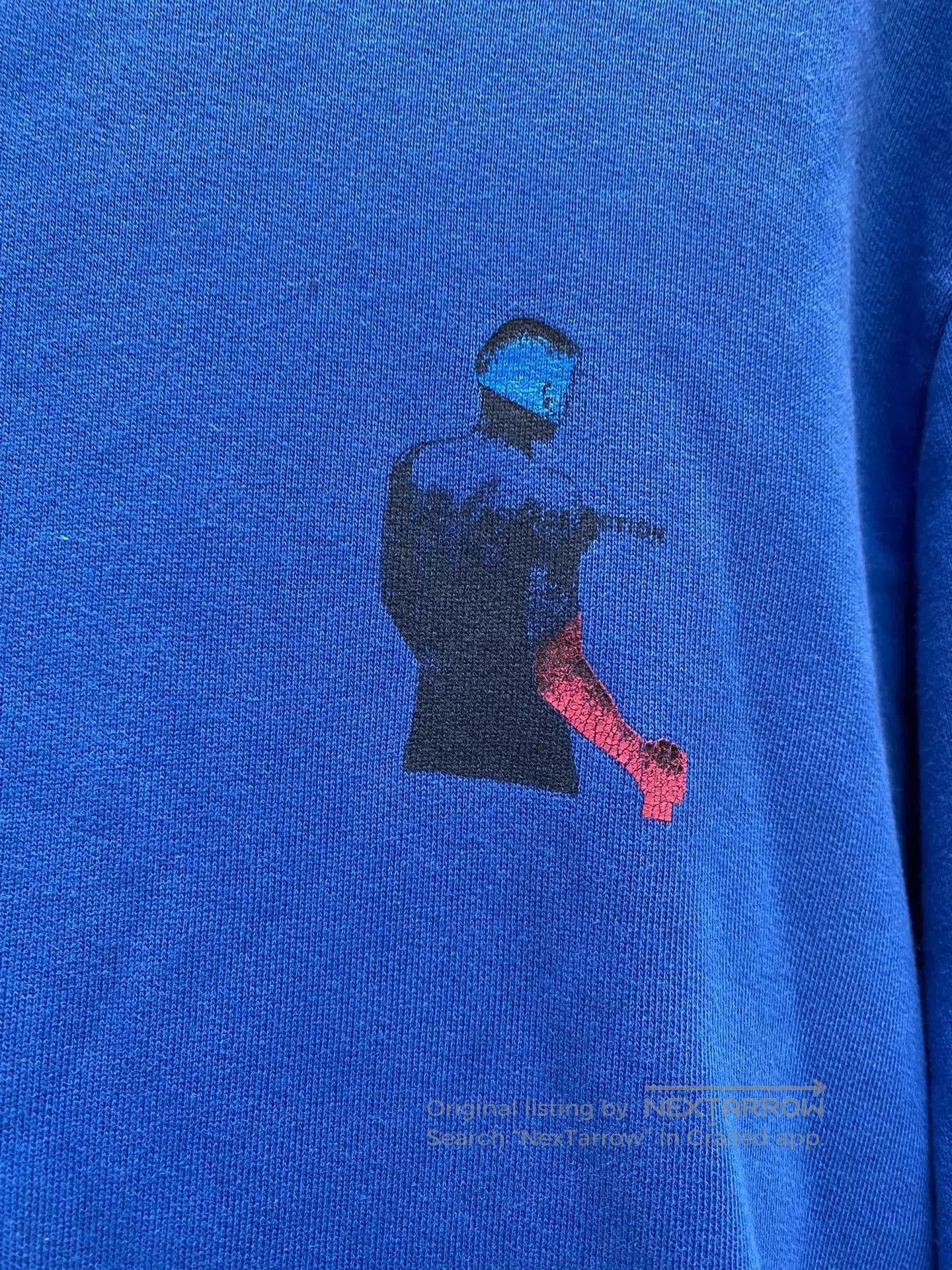Raf Simons Blue Graphic Print Hoodie with Hood and Pocket. Size US S / EU 44-46 / 1 - 3 Thumbnail