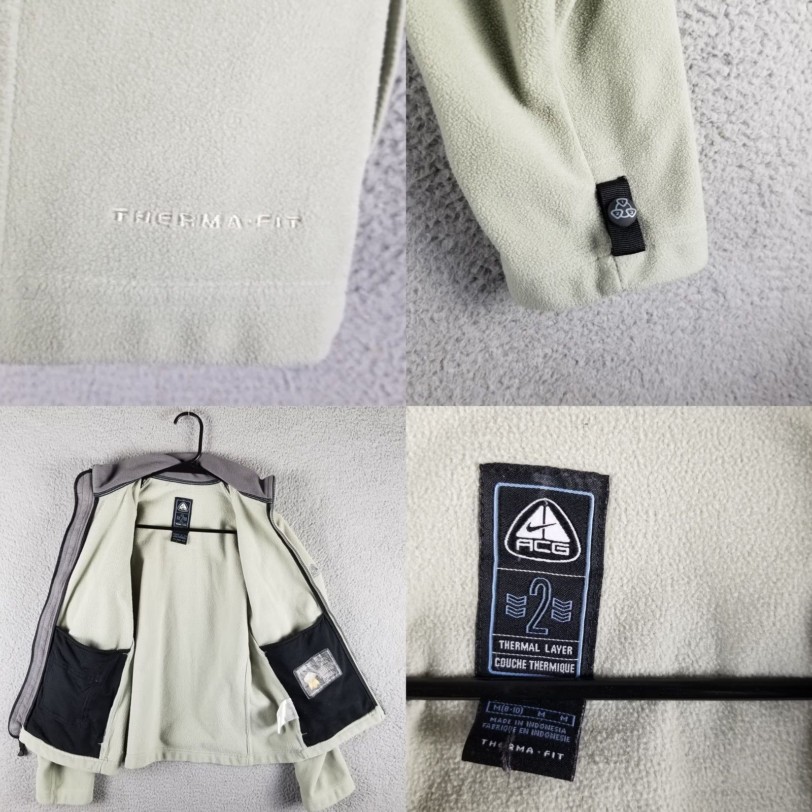 Nike Nike ACG Jacket Women M Green Fleece Coat 2 Pocket Full Zip Vintage All Conditions Gear Size M / US 6-8 / IT 42-44 - 8 Thumbnail