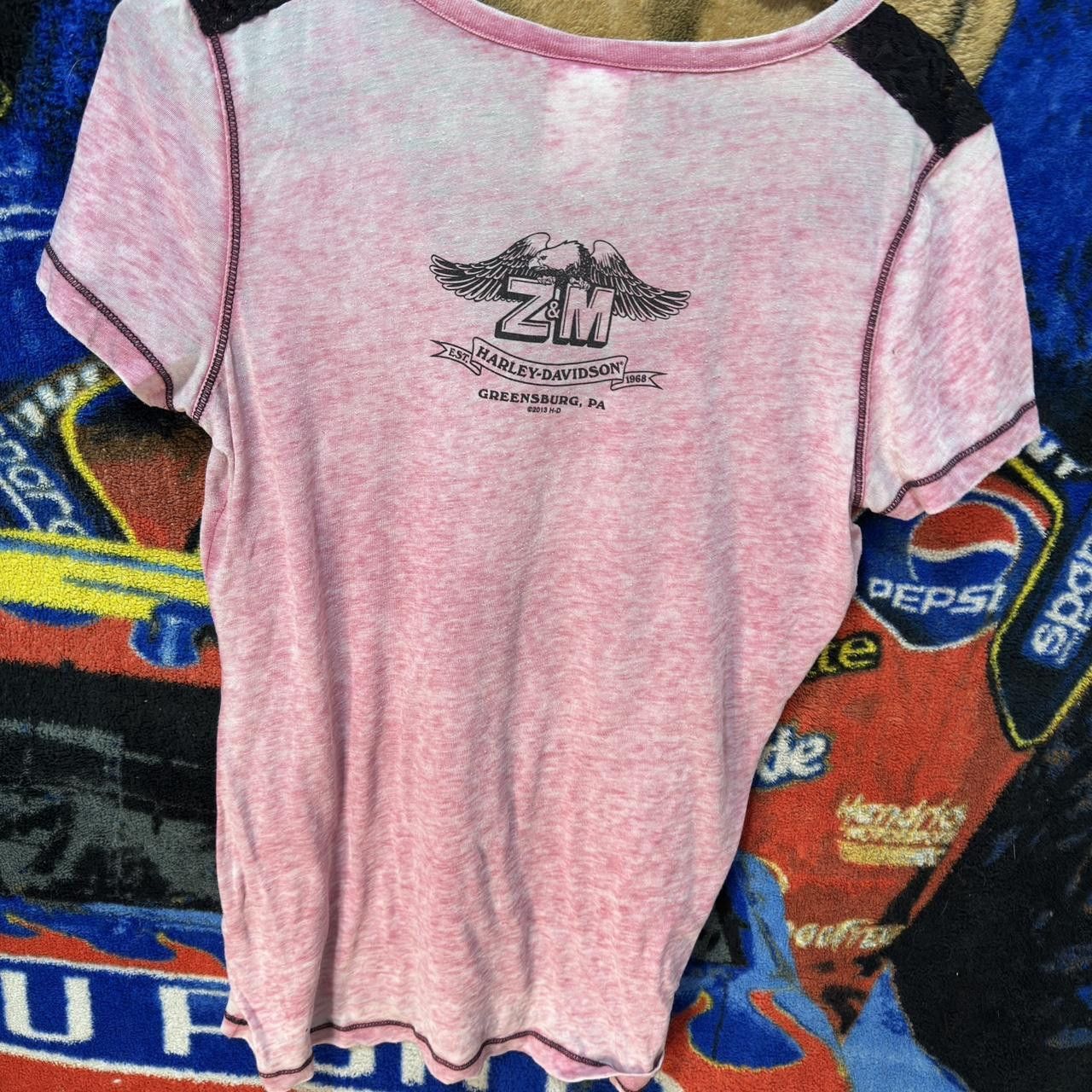Harley Davidson Harley Davidson pink and black shirt Size XL / US 12-14 / IT 48-50 - 2 Thumbnail