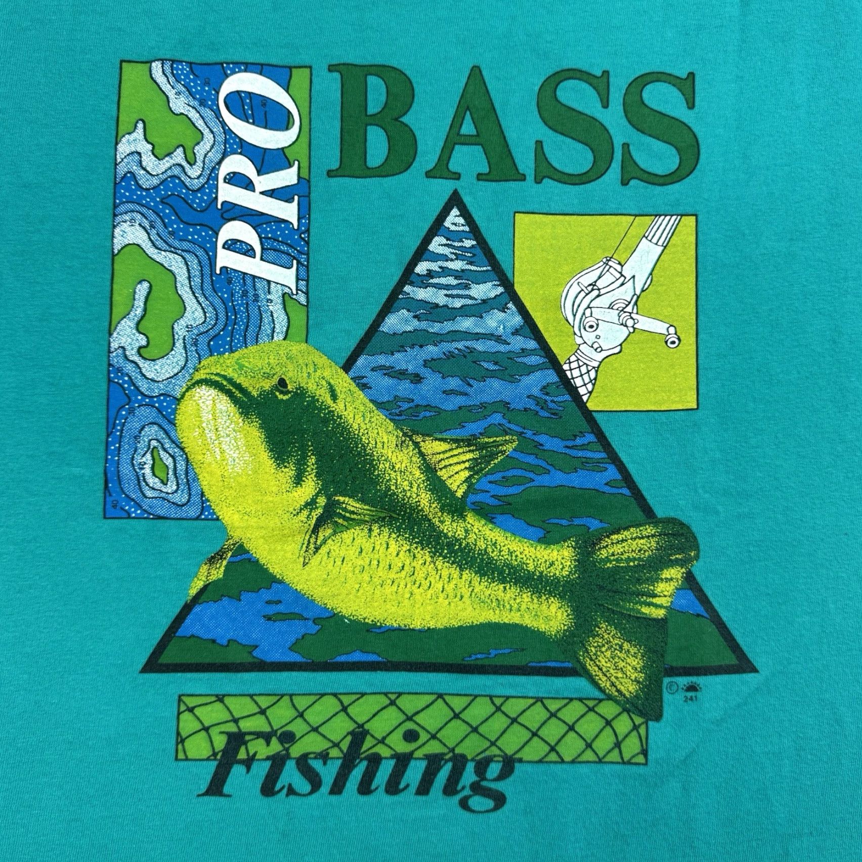 Vintage VINTAGE Cottonfields Bass Fishing T-Shirt Adult XL Blue Graphic Nature Sport 90s Mens Size US XL / EU 56 / 4 - 3 Thumbnail