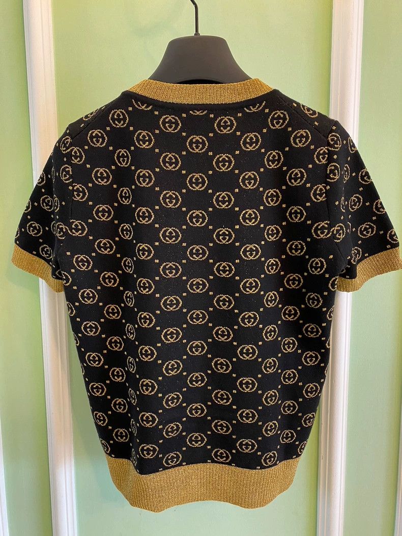 Gucci GucciThread full logo knitted short-sleeved T-shirt 2503-Ne Size XXS / US 00 / IT 34 - 6 Thumbnail