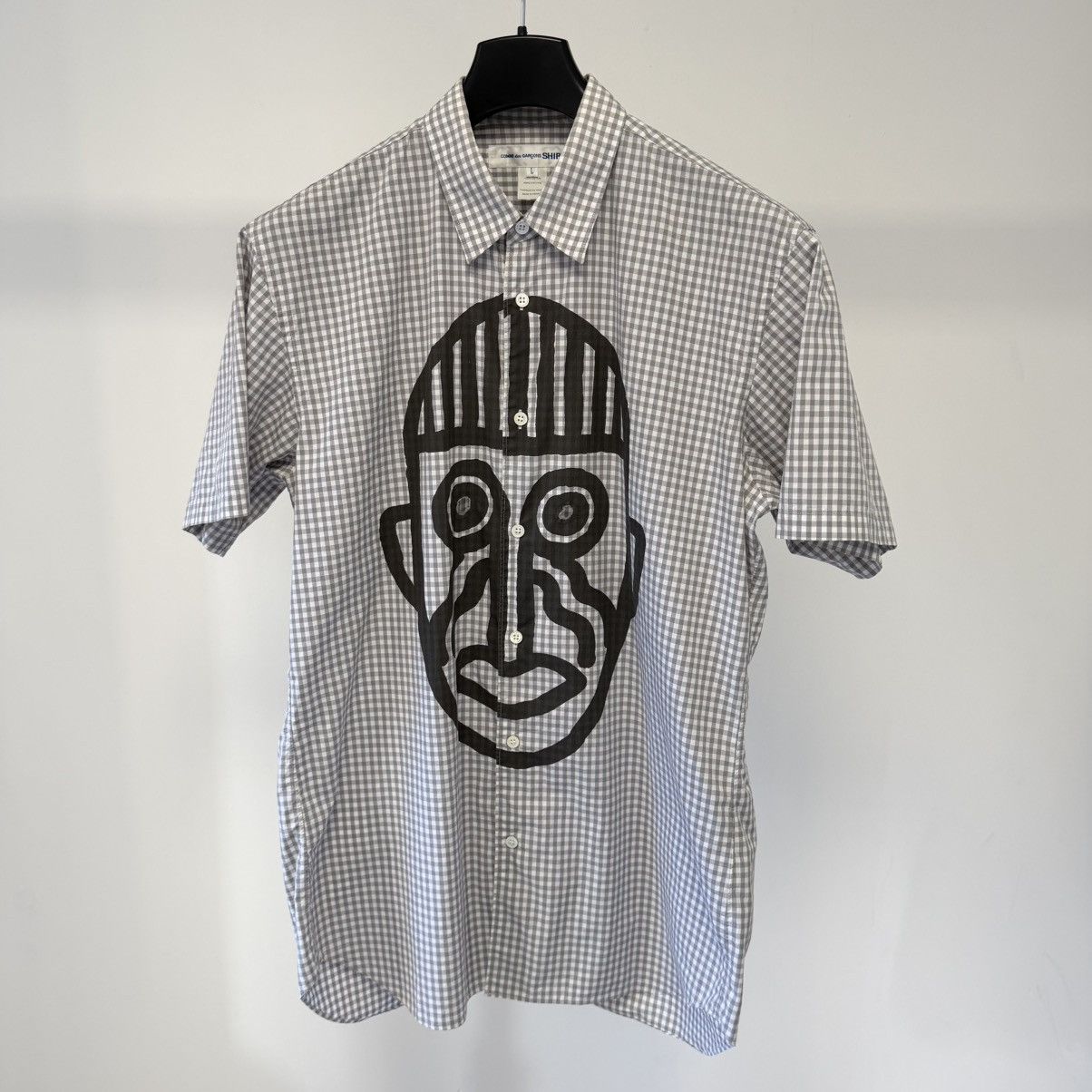 Comme des Garcons ‘Face Print’ Check Short Sleeve Shirt Size US L / EU 52-54 / 3 - 2 Thumbnail