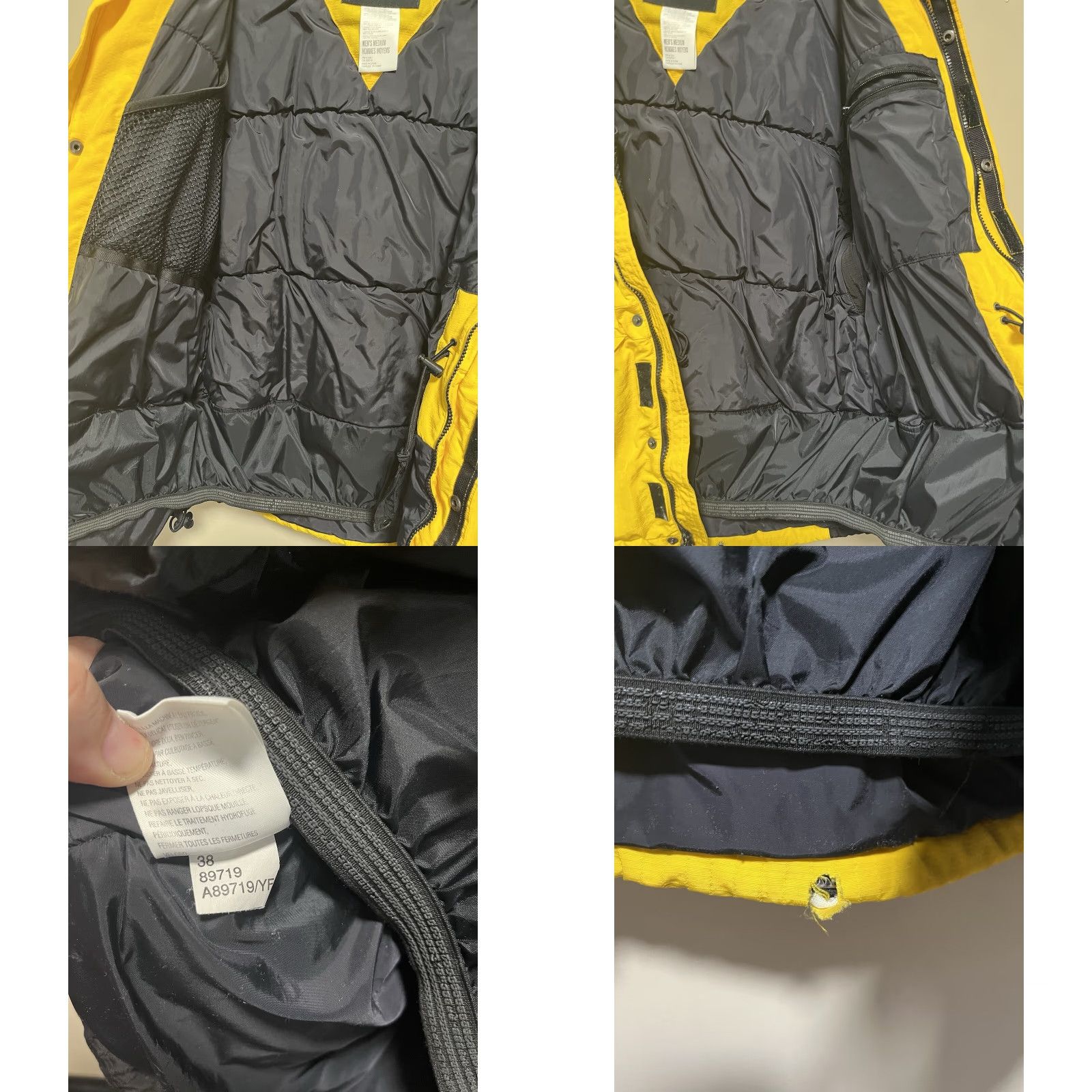 The North Face VINTAGE The North Face Jacket Mens M Yellow Parka 90s Hooded Full Zip Winter Size US M / EU 48-50 / 2 - 8 Thumbnail