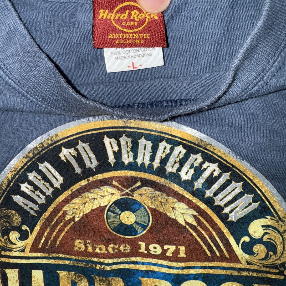 Hard Rock Cafe Blue Hard Rock Graphic Tee Size US L / EU 52-54 / 3 - 3 Thumbnail