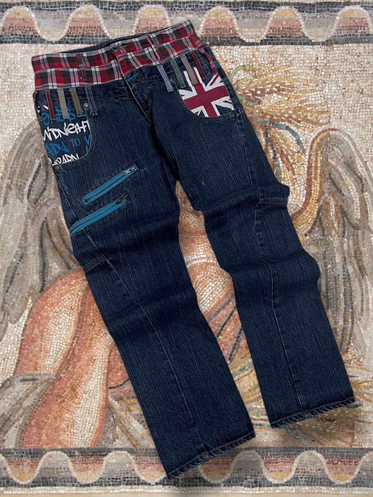 Hysteric Glamour Vintage Og 90s Japan Designer Antful Punk Double Waist Denim Size US 29 - 2 Thumbnail