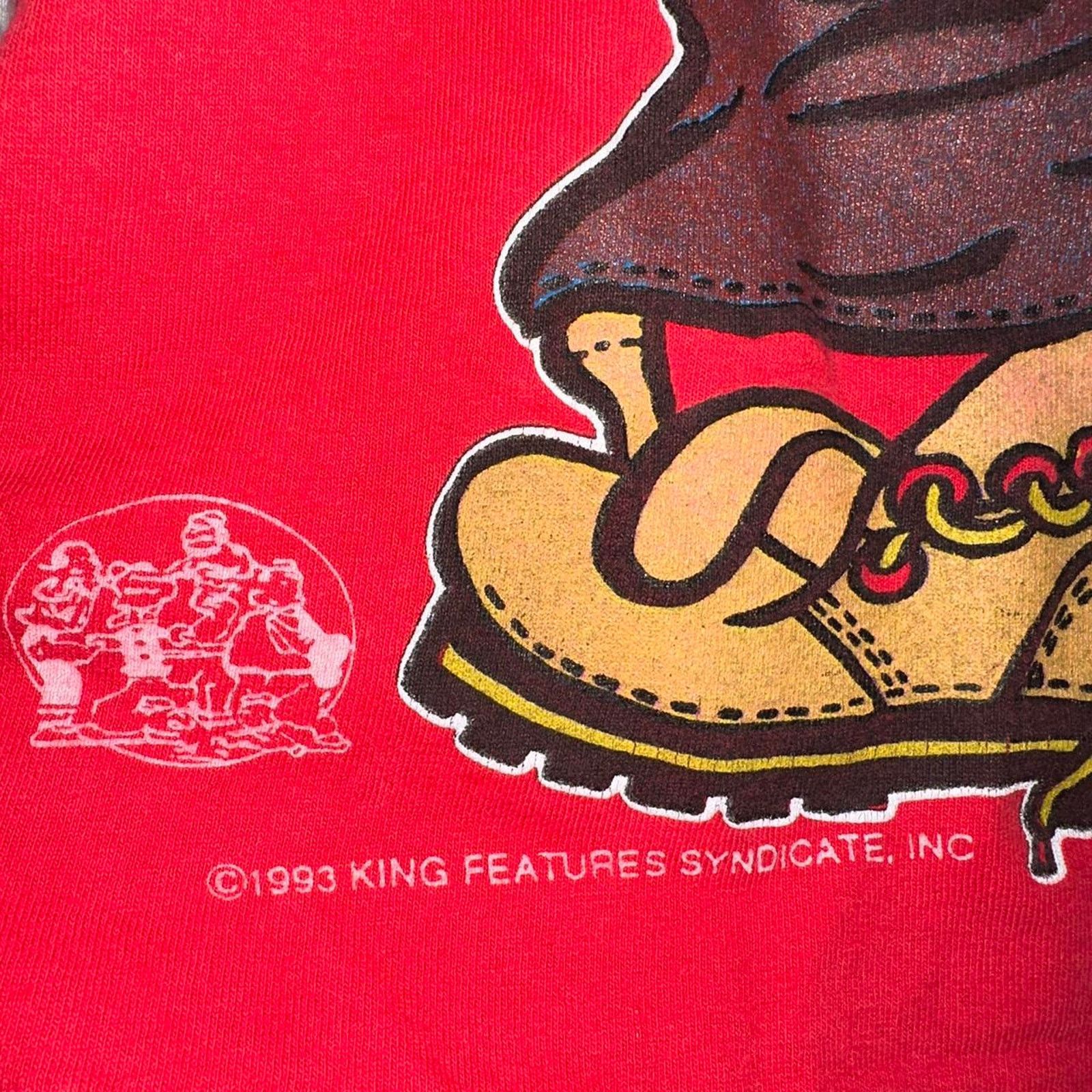 Signal Sport × Vintage RARE Vintage 1993 Popeye Double Layered T Shirt size L Size US L / EU 52-54 / 3 - 3 Thumbnail