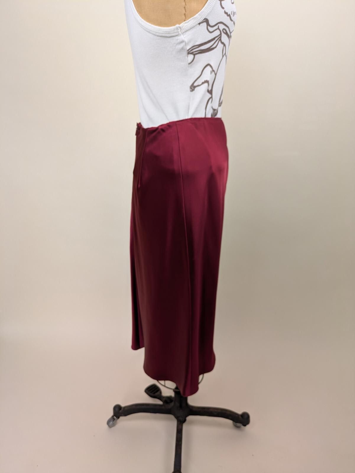 Other Lafayette148 valentine red silk midi skirt Size 32" / US 10 / IT 46 - 6 Thumbnail