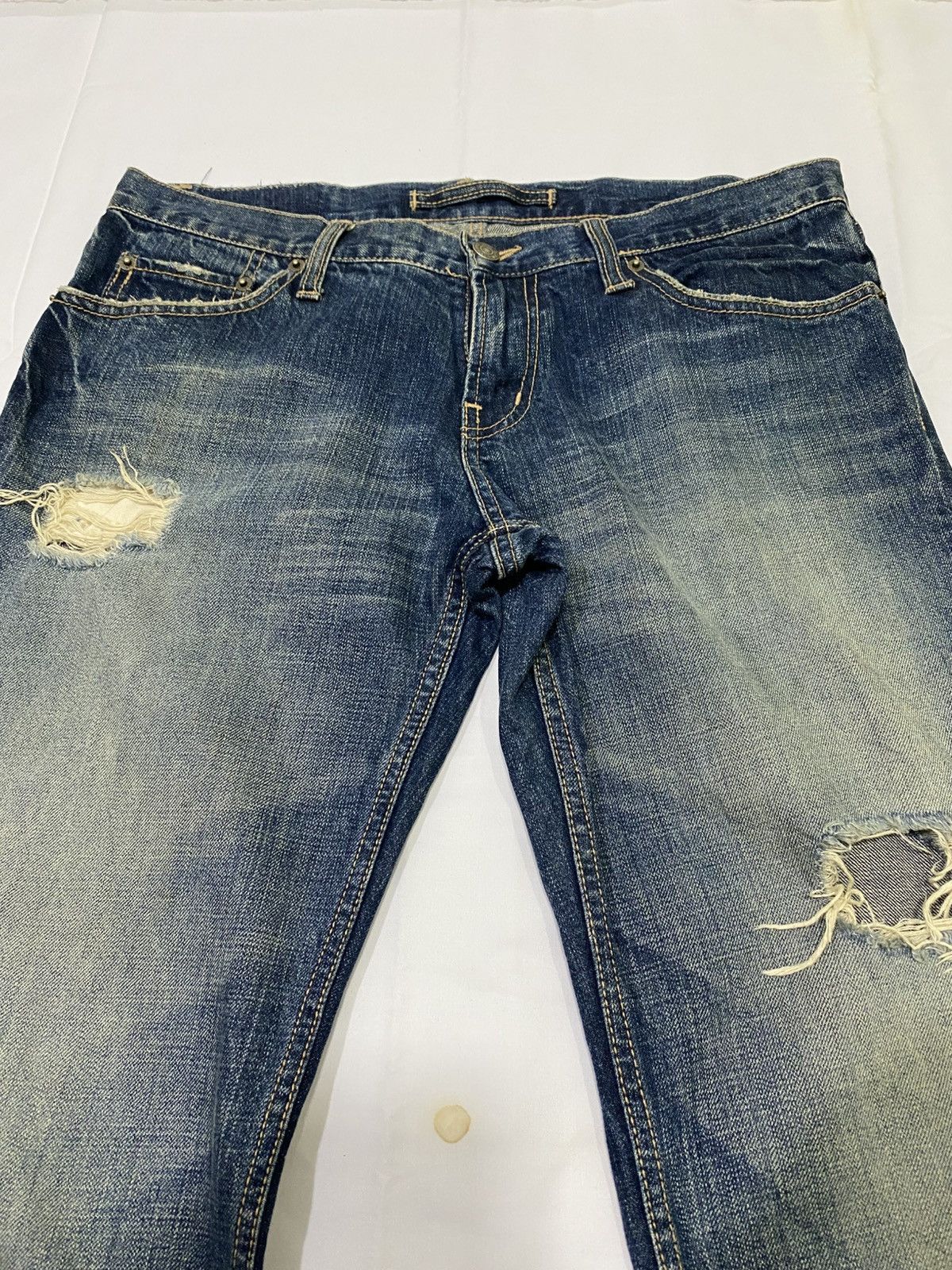 PPFM Japanese brand X ppfm distressed jeans Size US 34 / EU 50 - 16 Thumbnail
