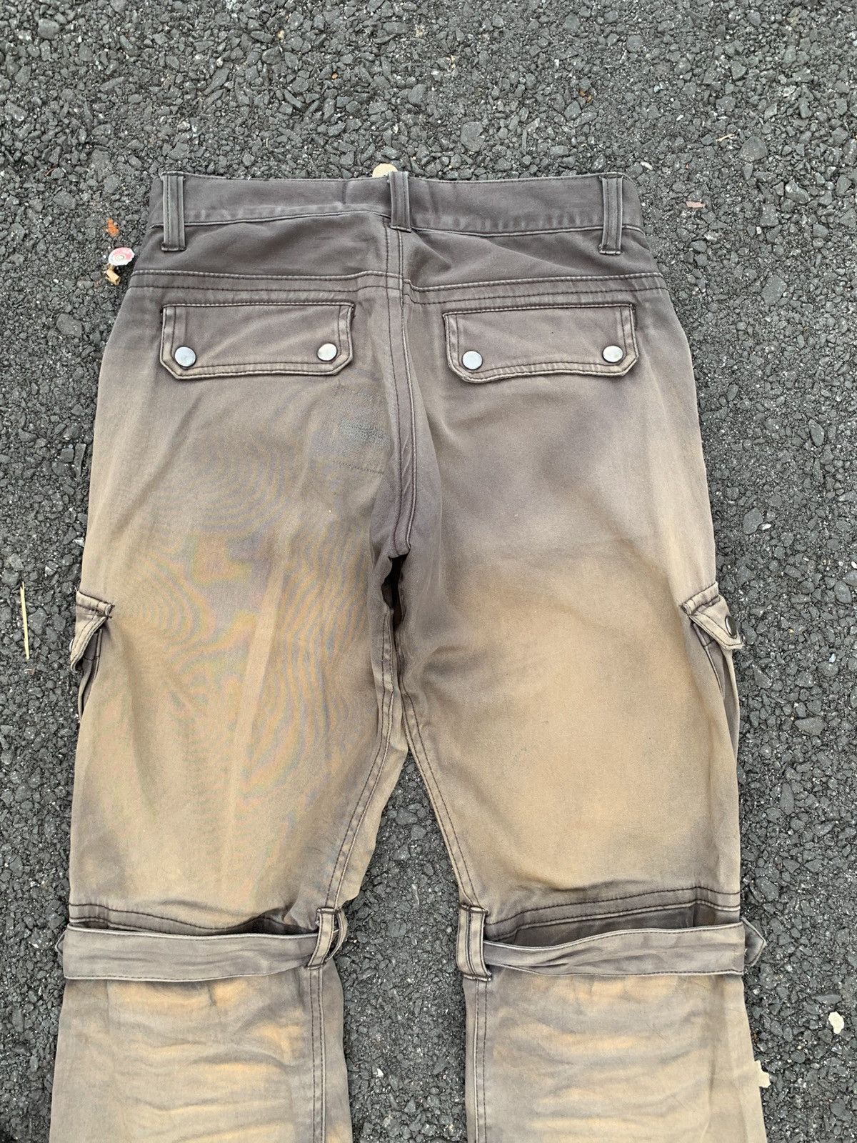 Tornado Mart TRASHER💥FLARE SEMANTIC DESIGN BONDAGE SUNFADED DISTRESSED Size US 28 / EU 44 - 7 Thumbnail