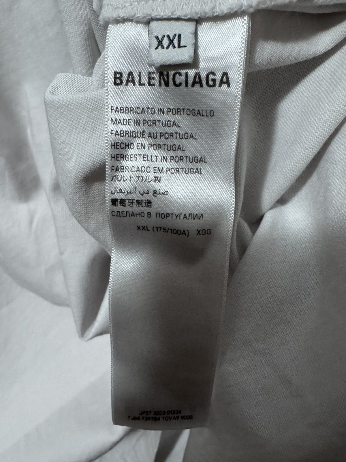 Balenciaga Balenciaga Tape Logo Oversized T-Shirt White Ibiza —BLUELLE🌊 Size US XXL / EU 58 / 5 - 4 Thumbnail