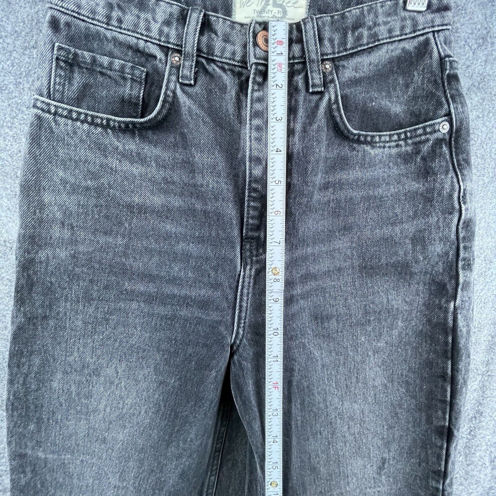 Free People We The Free People Jeans Womens 25 Black Baggy Wide Barrel Size 25" / US 0 / IT 36 - 5 Thumbnail