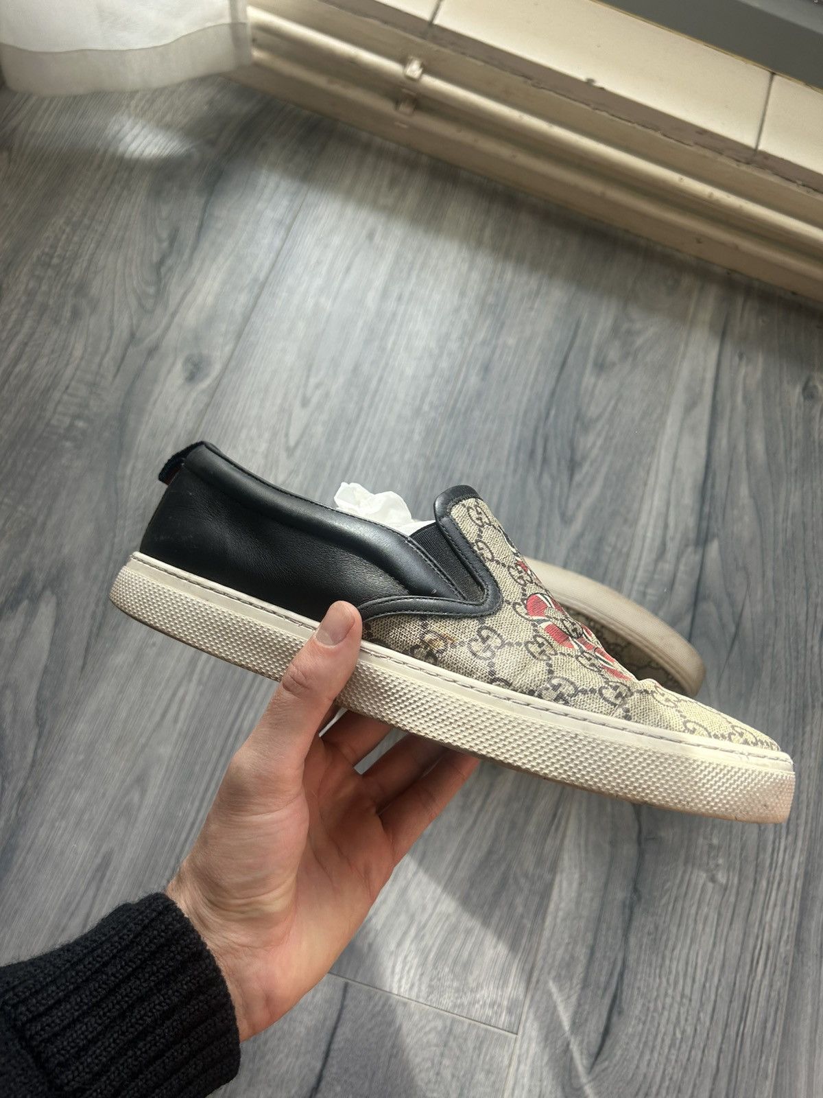 Gucci Gucci GG Supreme Snake Slip-On Sneakers Size US 10 / EU 43 - 5 Thumbnail