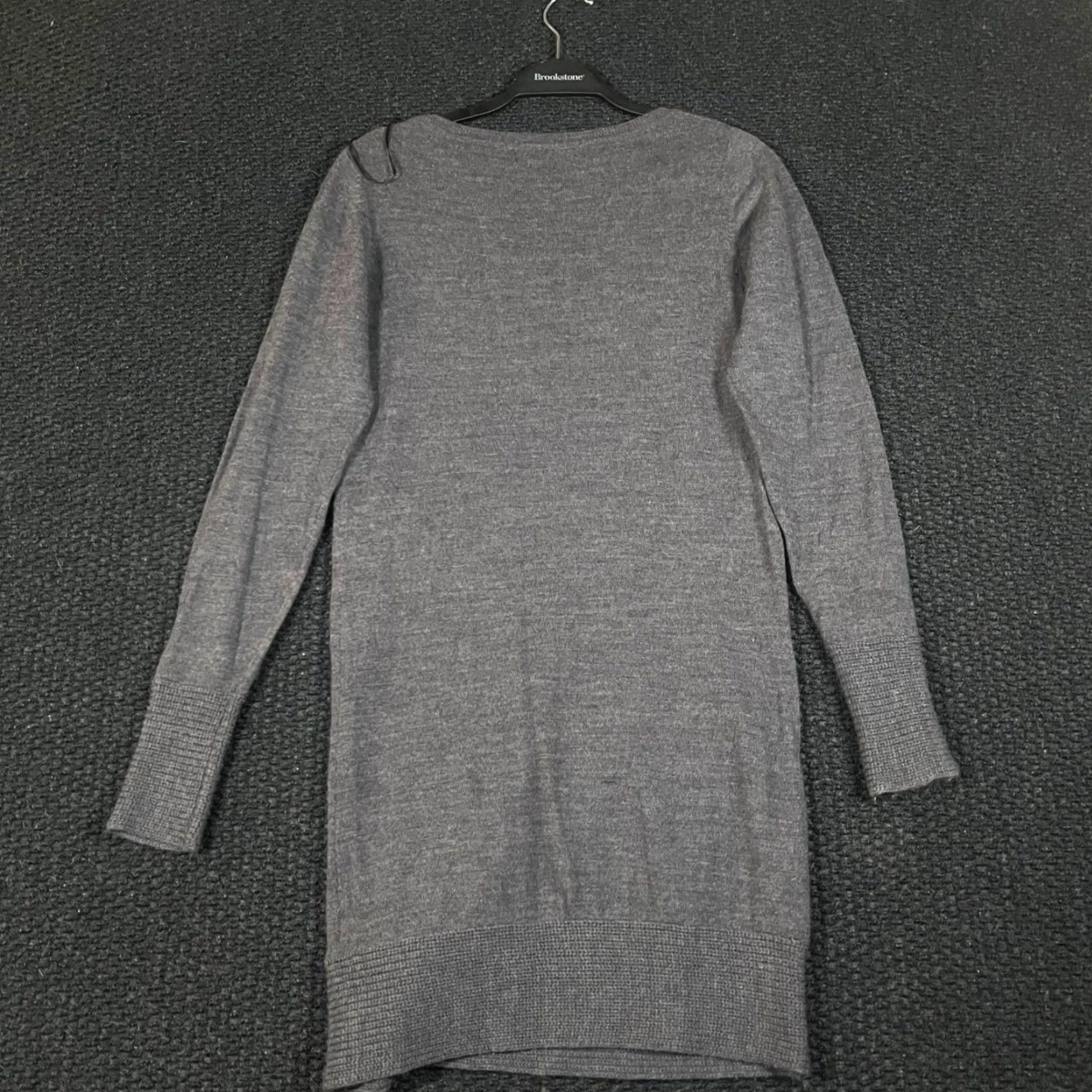 Vintage Brunella Gori Grey 100% Wool Sweater Dress Jacket? No. Size L / US 10 / IT 46 - 5 Thumbnail