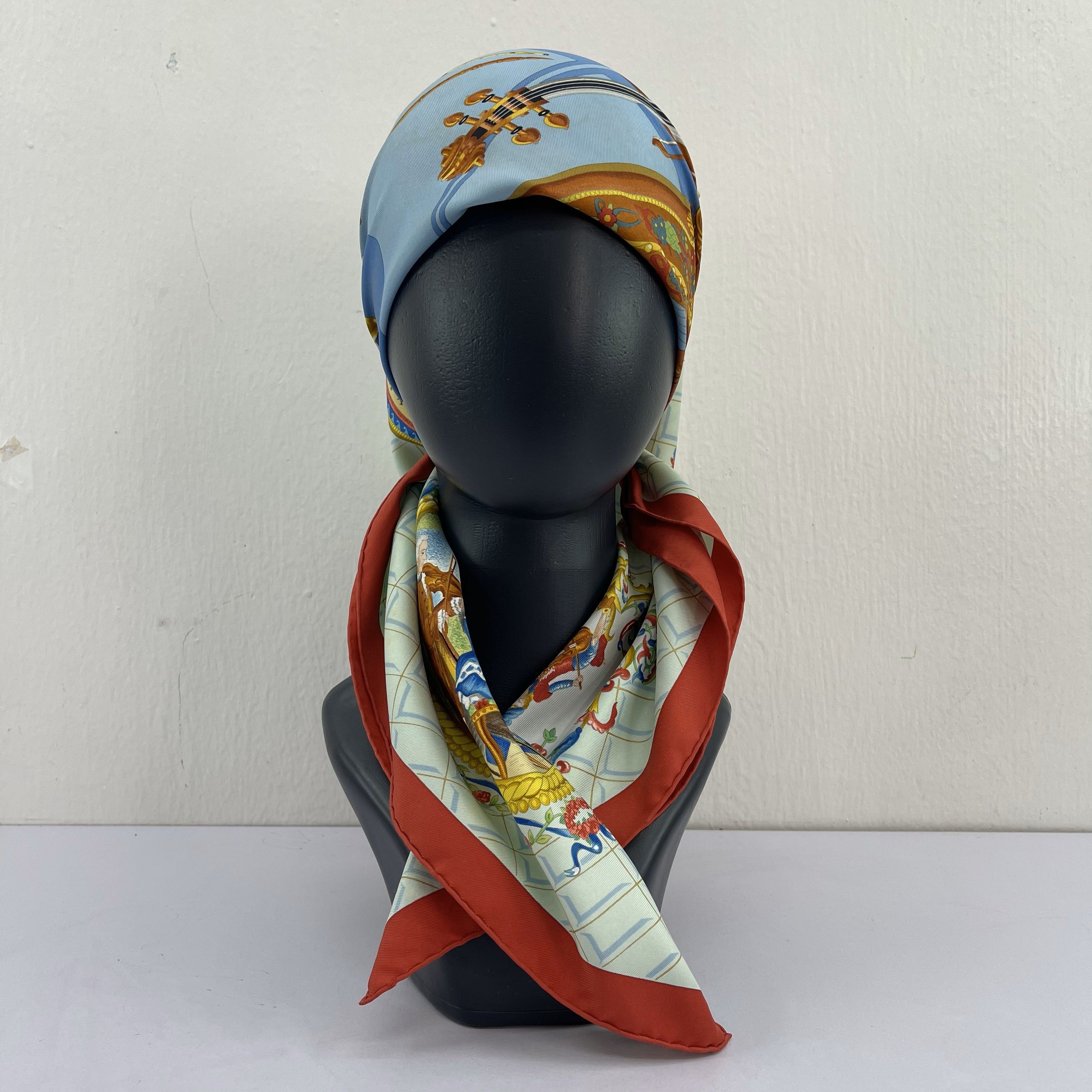 Hermes Vintage Hermès Paris Hommage A Mozart Silk Scarf - S7007 Size ONE SIZE - 2 Thumbnail