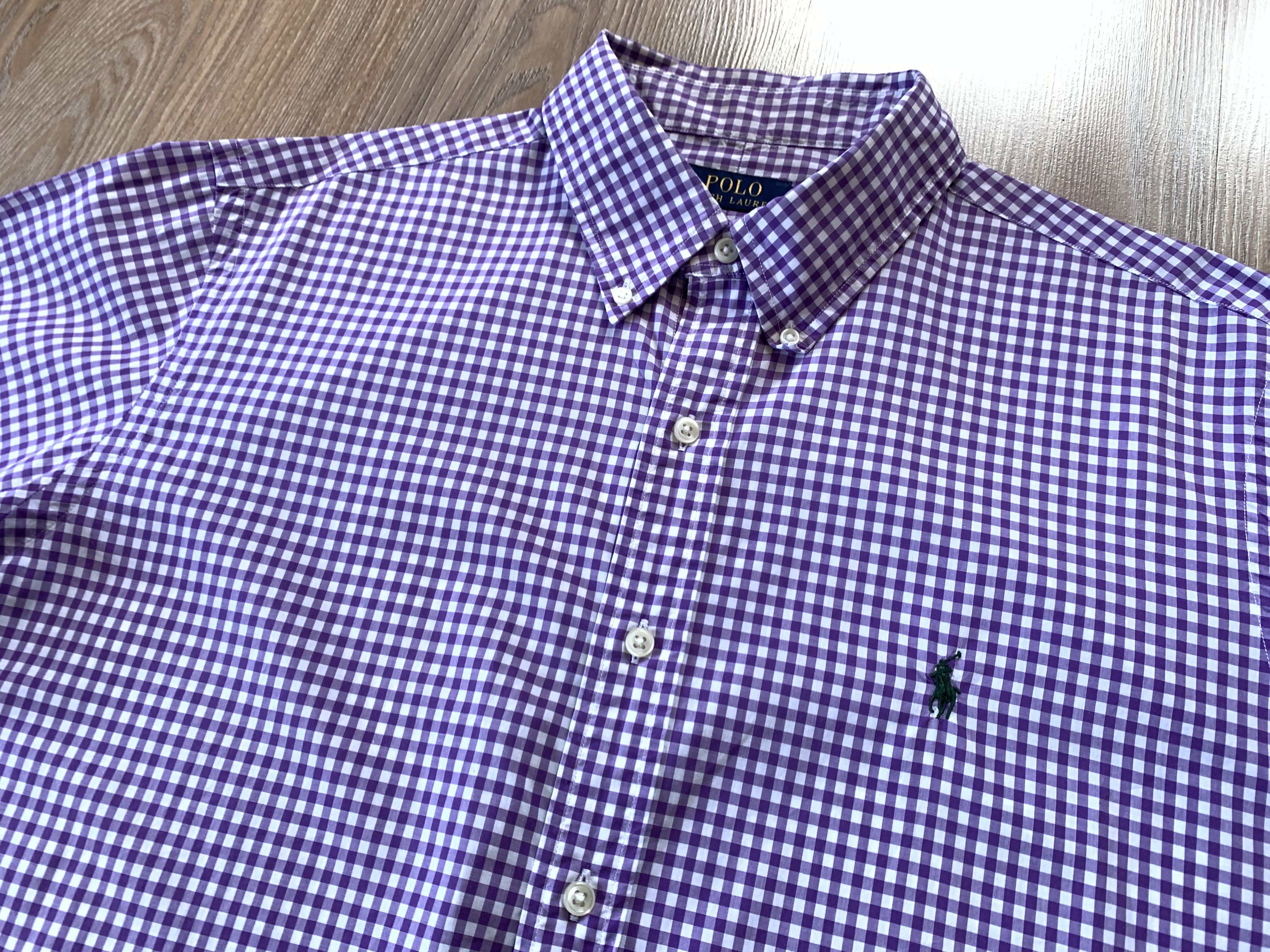 Designer × Polo Ralph Lauren × Ralph Lauren Polo Ralph Lauren Cotton Plate Shirt Size US XL / EU 56 / 4 - 4 Thumbnail
