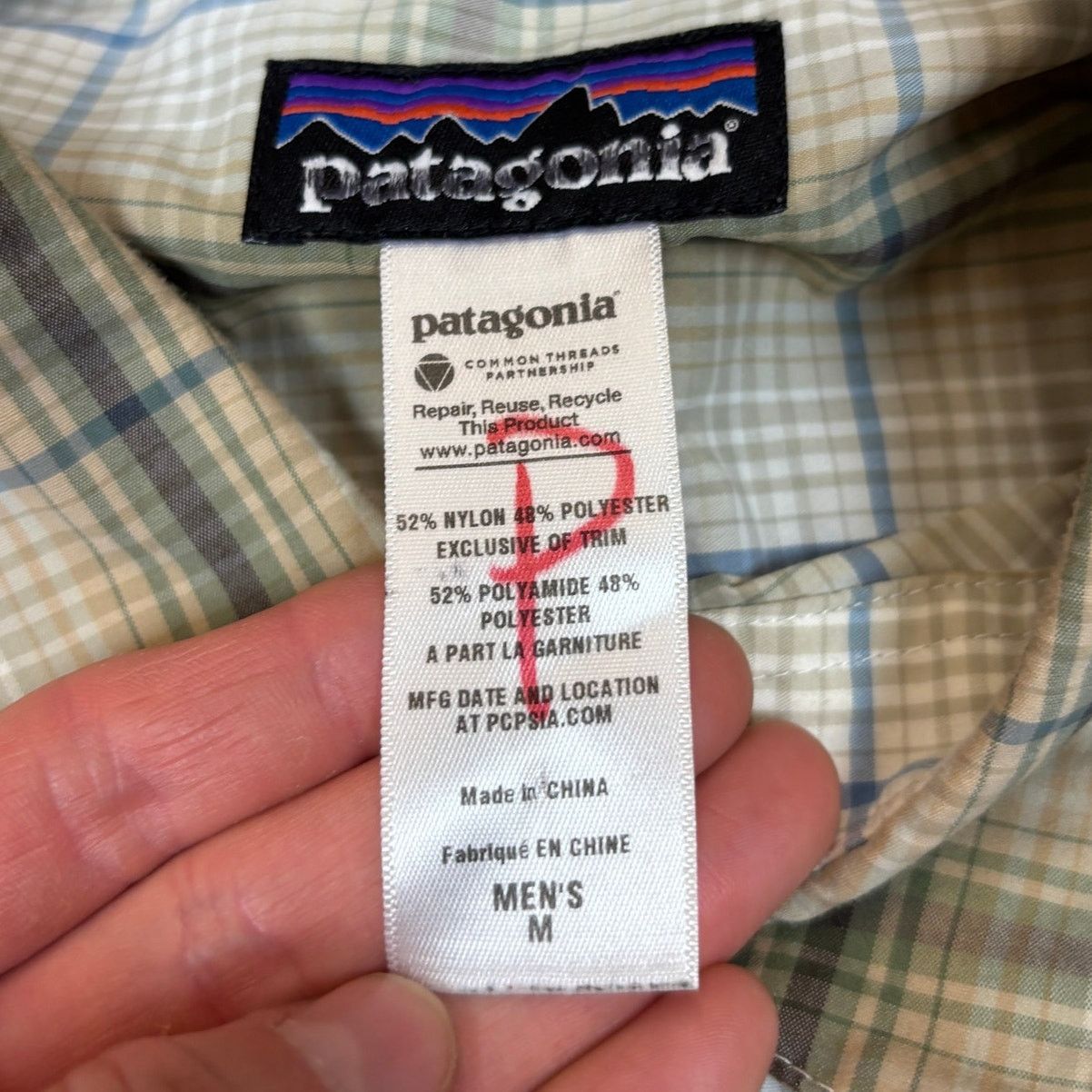 Patagonia Patagonia Long Sleeved Gone Again Plaid Button Shirt Men's M Size US M / EU 48-50 / 2 - 4 Thumbnail