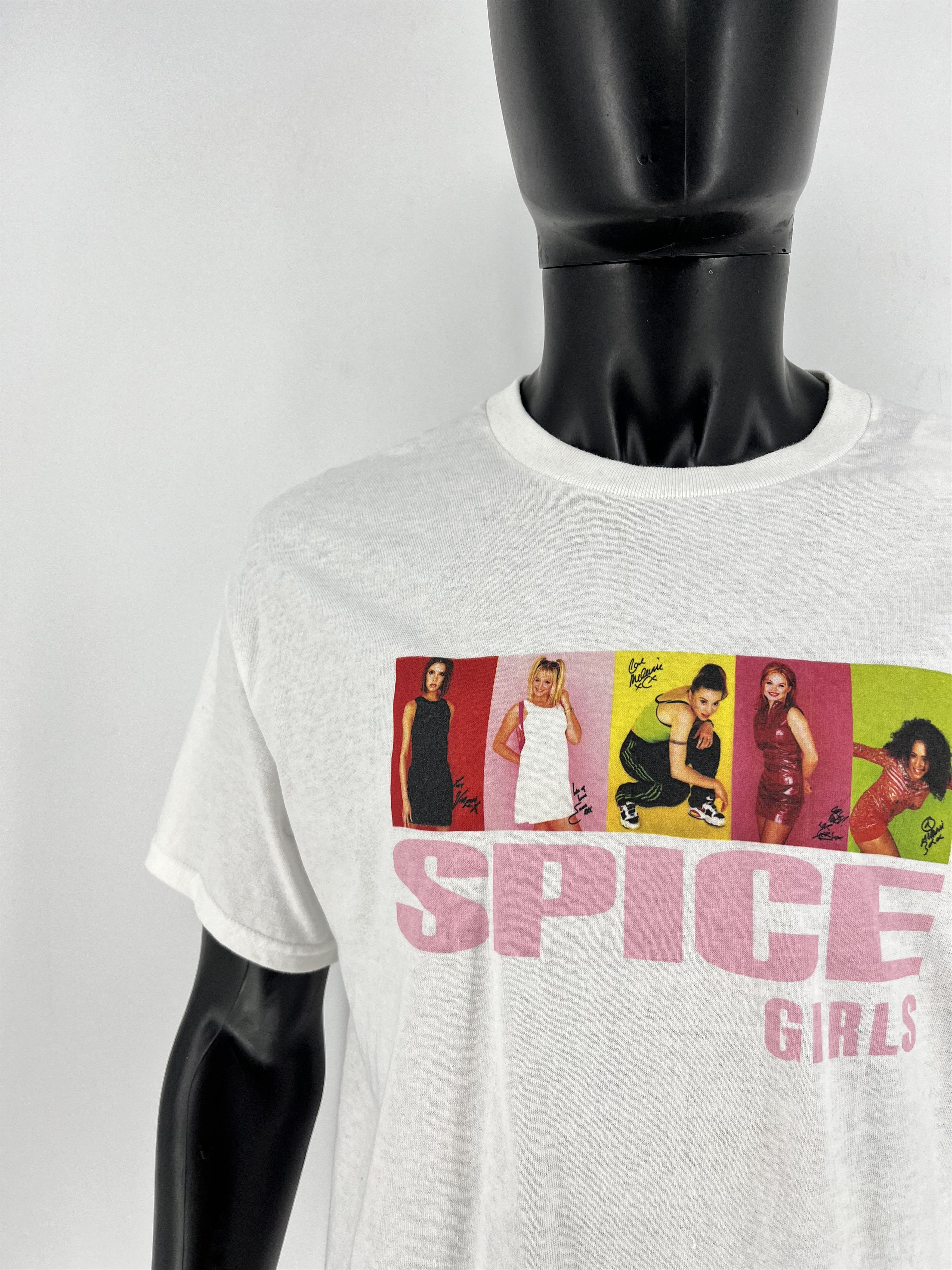Band Tees × Vintage Vintage Y2K SPICE GIRLS Big Logo Promo Rock Tee Size US L / EU 52-54 / 3 - 6 Thumbnail