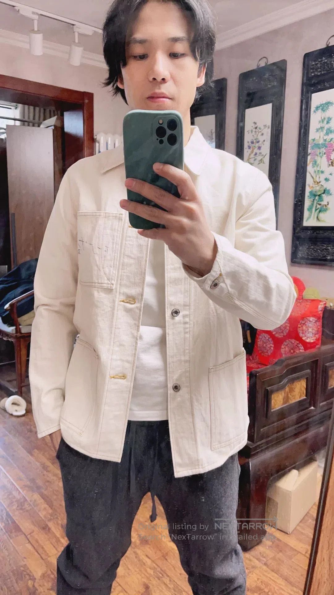 Japanese Brand Bourn White Spring Autumn Jacket. Size S / US 4 / IT 40 - 5 Thumbnail