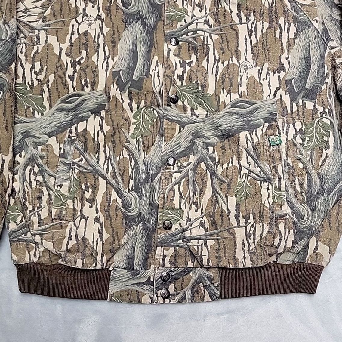 Vintage VINTAGE Mossy Oak Camo Bomber Jacket Mens XL Chamois Cloth Hunting Made in USA Jacket Size US XL / EU 56 / 4 - 2 Thumbnail