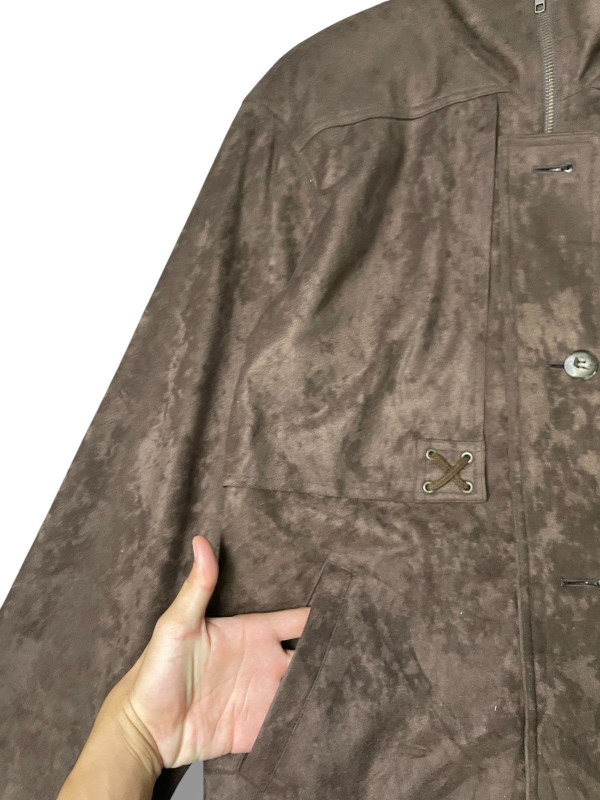 Japanese Brand × Vintage Pour Femmes Leather Suede Jacket (52) Size US L / EU 52-54 / 3 - 4 Thumbnail