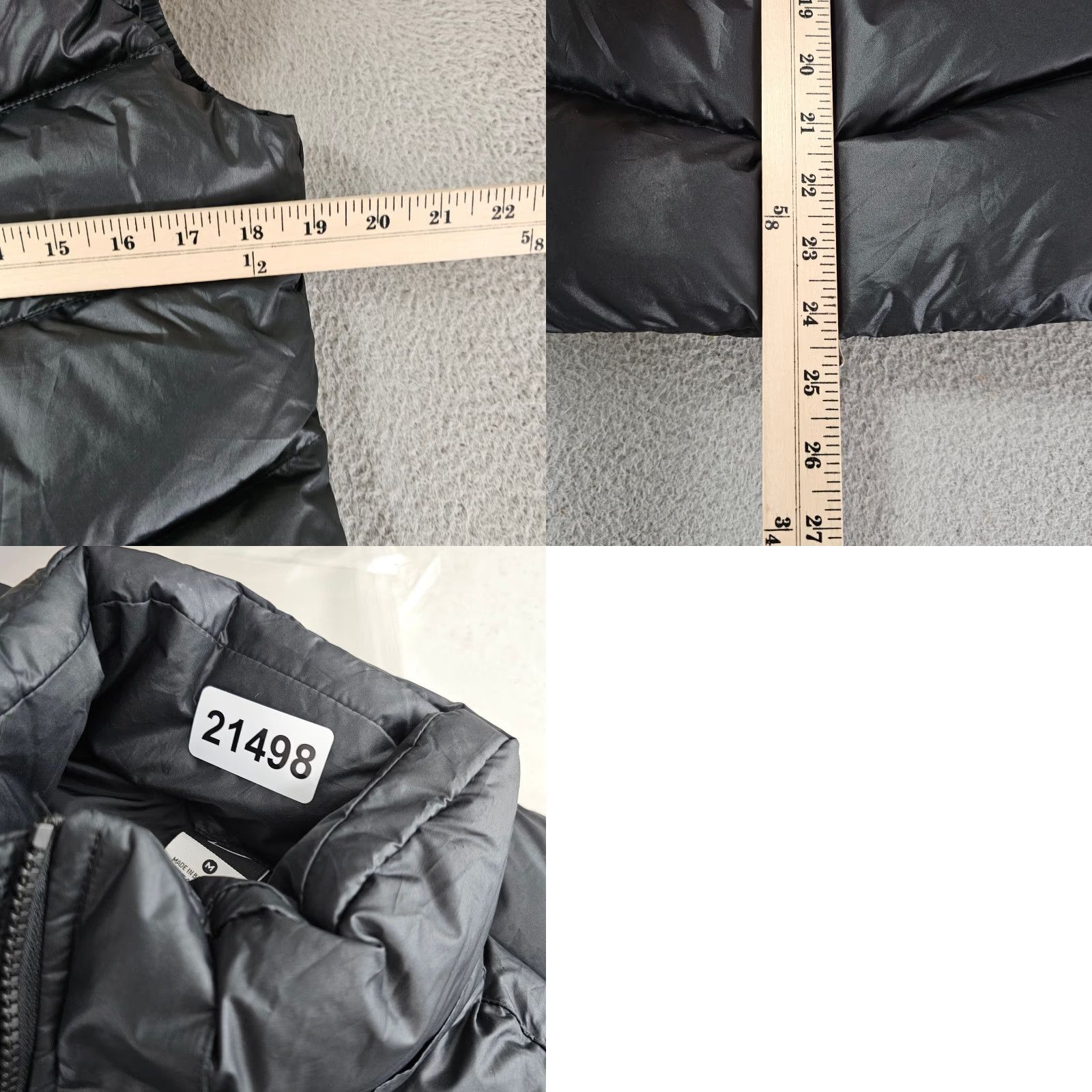 Nike VINTAGE Nike Vest Womens M Black Puffer Full Zip Down Mock Neck Zip Pockets Shirt Size M / US 6-8 / IT 42-44 - 8 Thumbnail