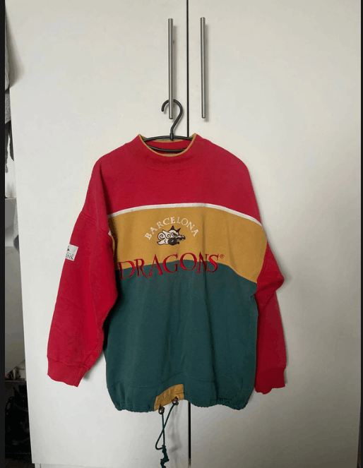 Adidas adidas vintage barcelona dragon football sweatshirt 90s Grailed