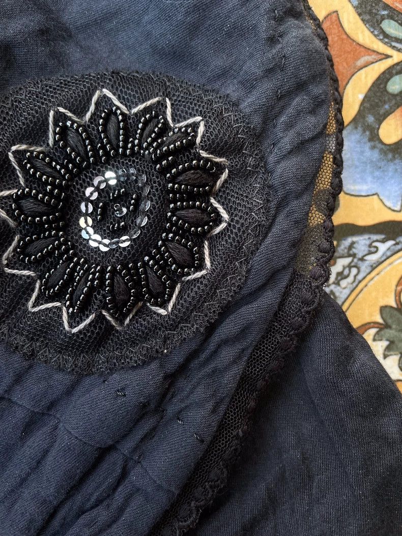 Issey Miyake Issey Miyake size:3 Washed black embroidered coat Size M / US 6-8 / IT 42-44 - 2 Thumbnail