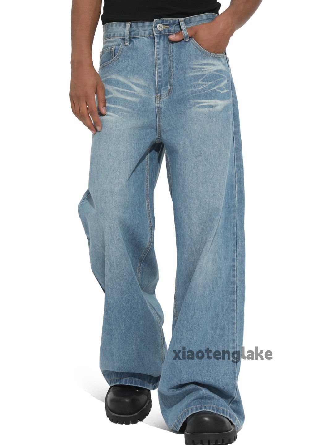 Jean Utility skate hiphop loose yuppie cleanfit flared jeans Size US 33 - 3 Thumbnail