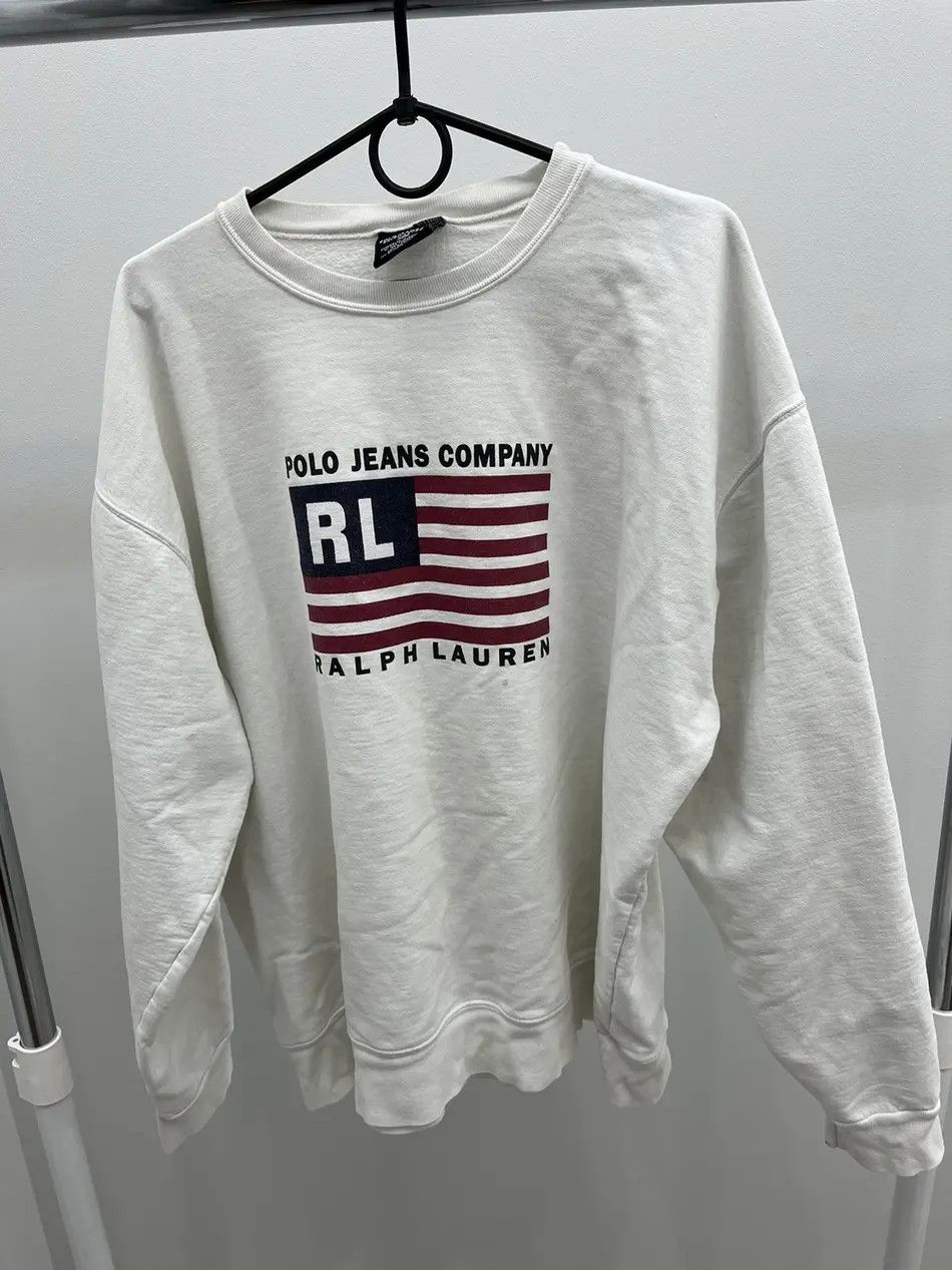 Polo Ralph Lauren Polo Ralph Lauren Big Flag Crewneck Sweatshirt Size US XL / EU 56 / 4 - 1 Thumbnail