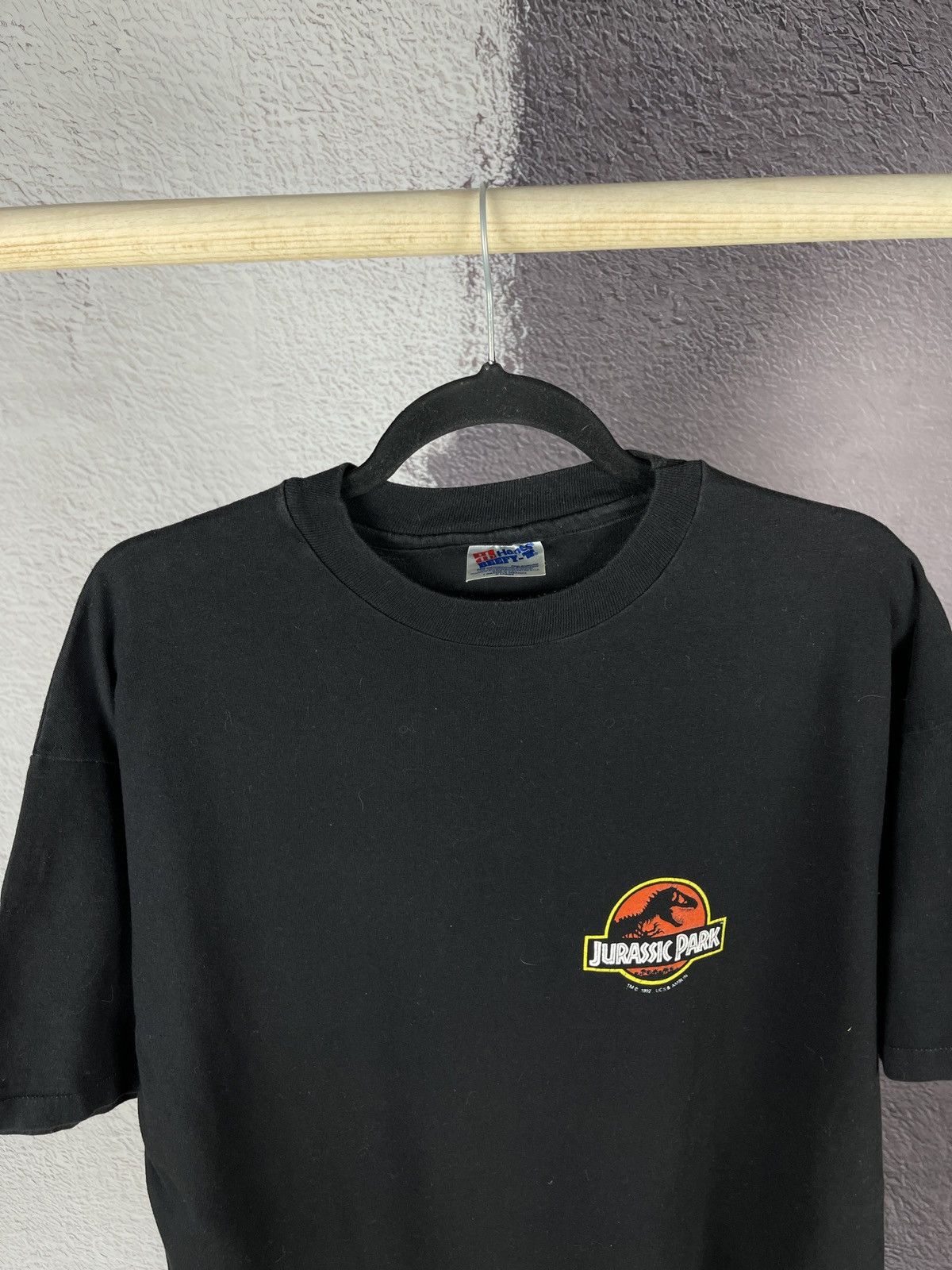 Vintage Vintage Jurassic Park 1992 Movie Merch T-shirt Double Hanes Size US XL / EU 56 / 4 - 4 Thumbnail
