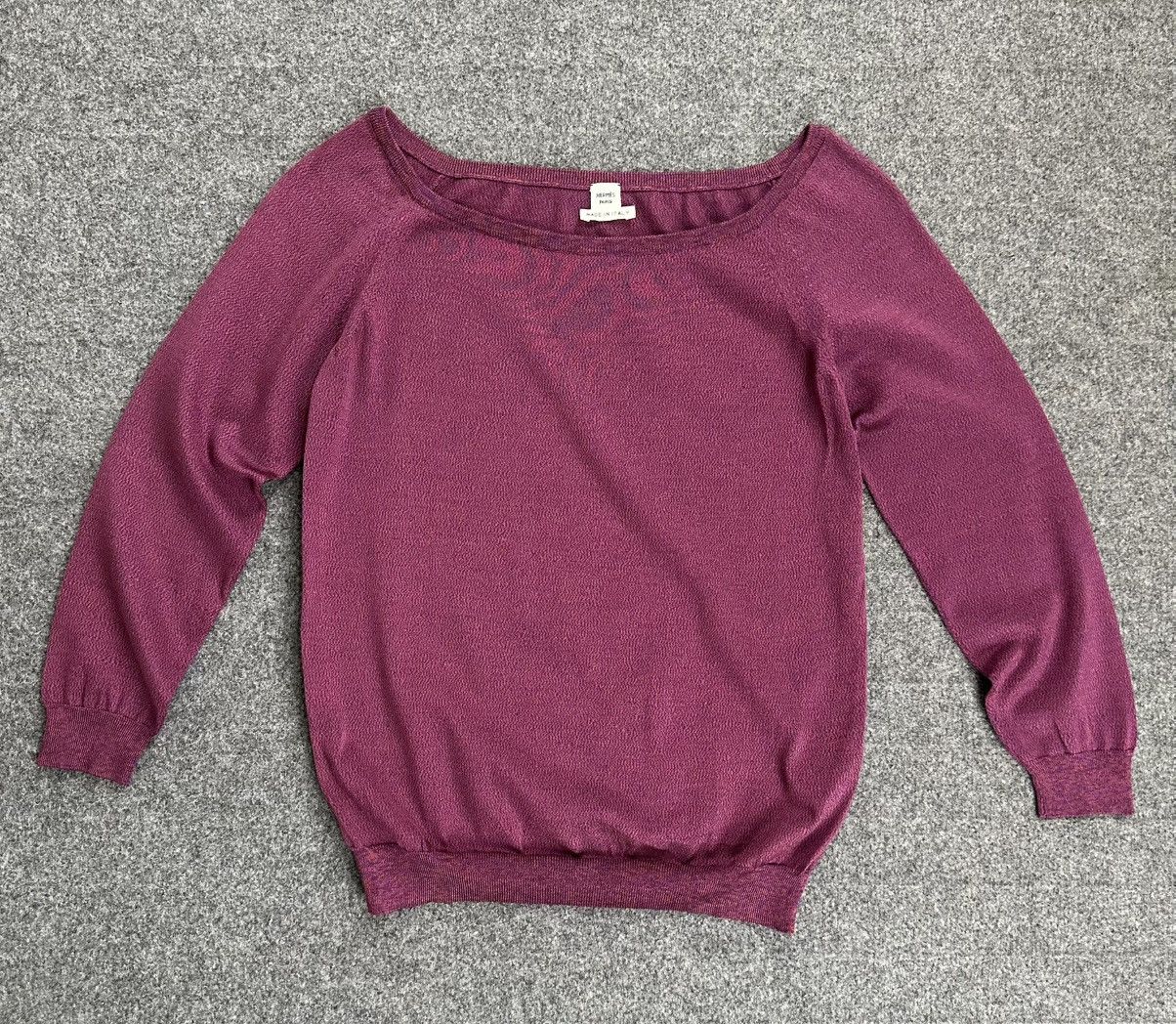 Hermes Hermes - Knitted Silk Off Shoulder Tops Size XS / US 0-2 / IT 36-38 - 1 Thumbnail