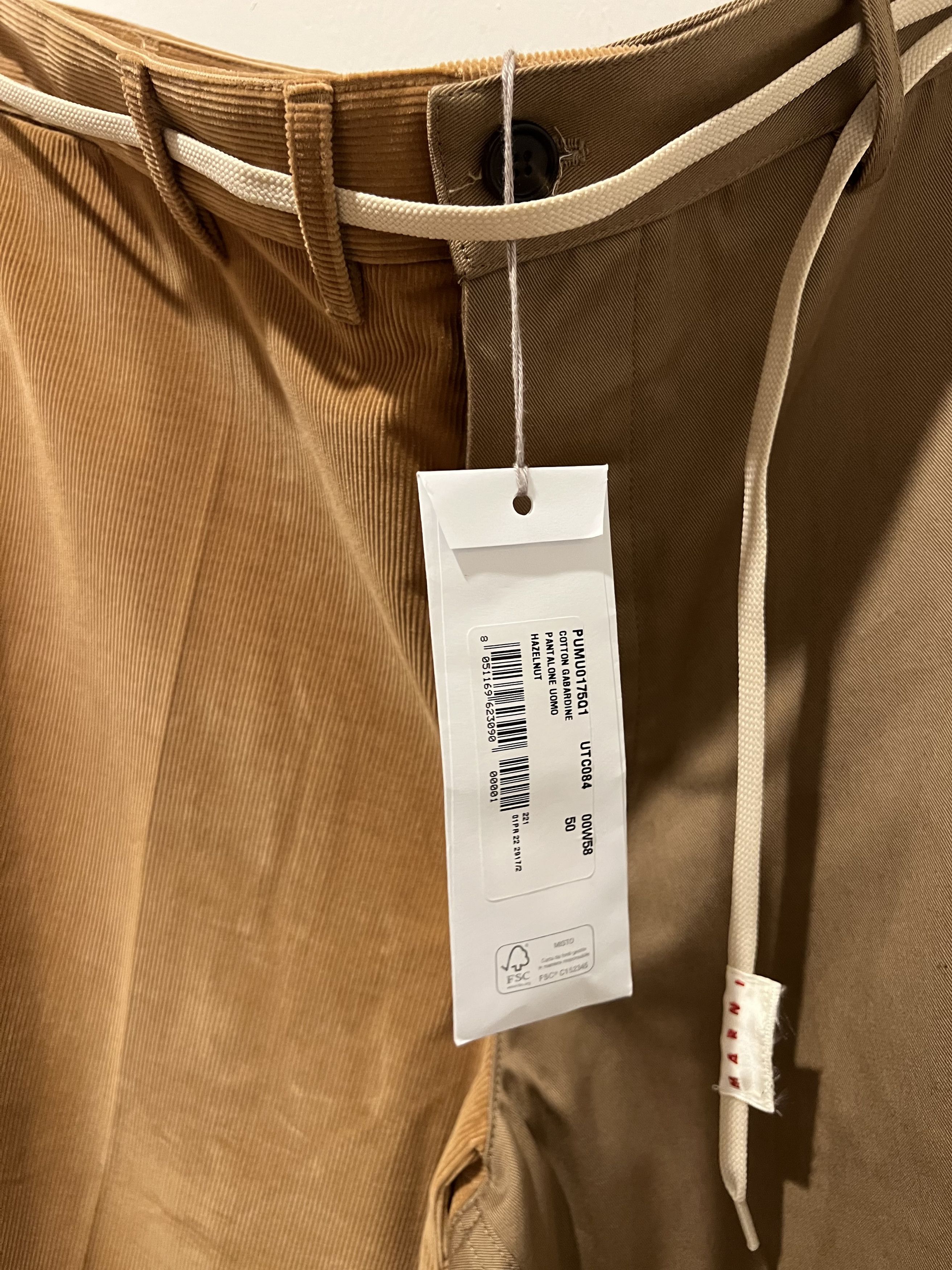 Marni Marni Two-Tone Panel Pants – Brown/Tan, Size 50 – Brand New Size US 34 / EU 50 - 4 Thumbnail