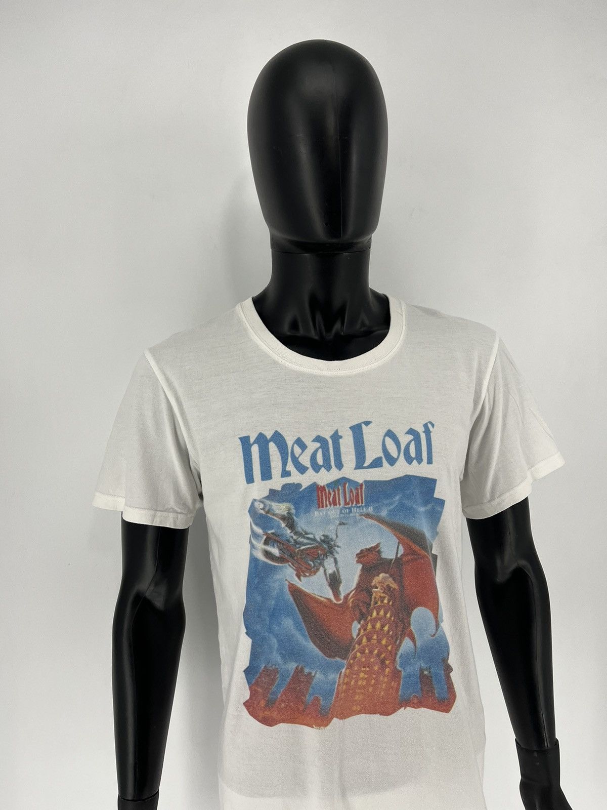 Band Tees × Vintage Vintage 90s Meat Loaf Bat Out Of Hell World Tour Tee Size US M / EU 48-50 / 2 - 4 Thumbnail