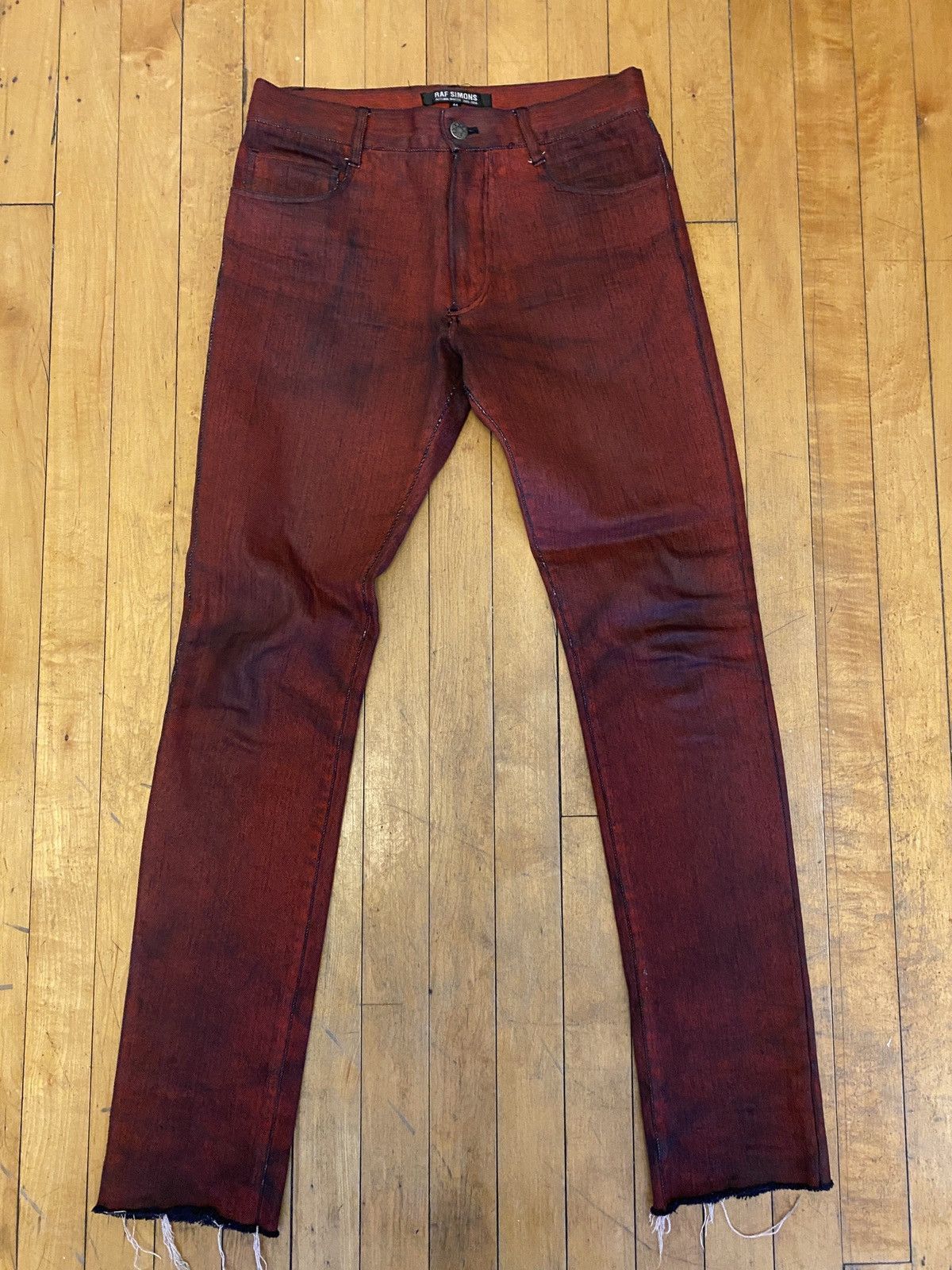 Raf Simons Waxed Denim | Grailed