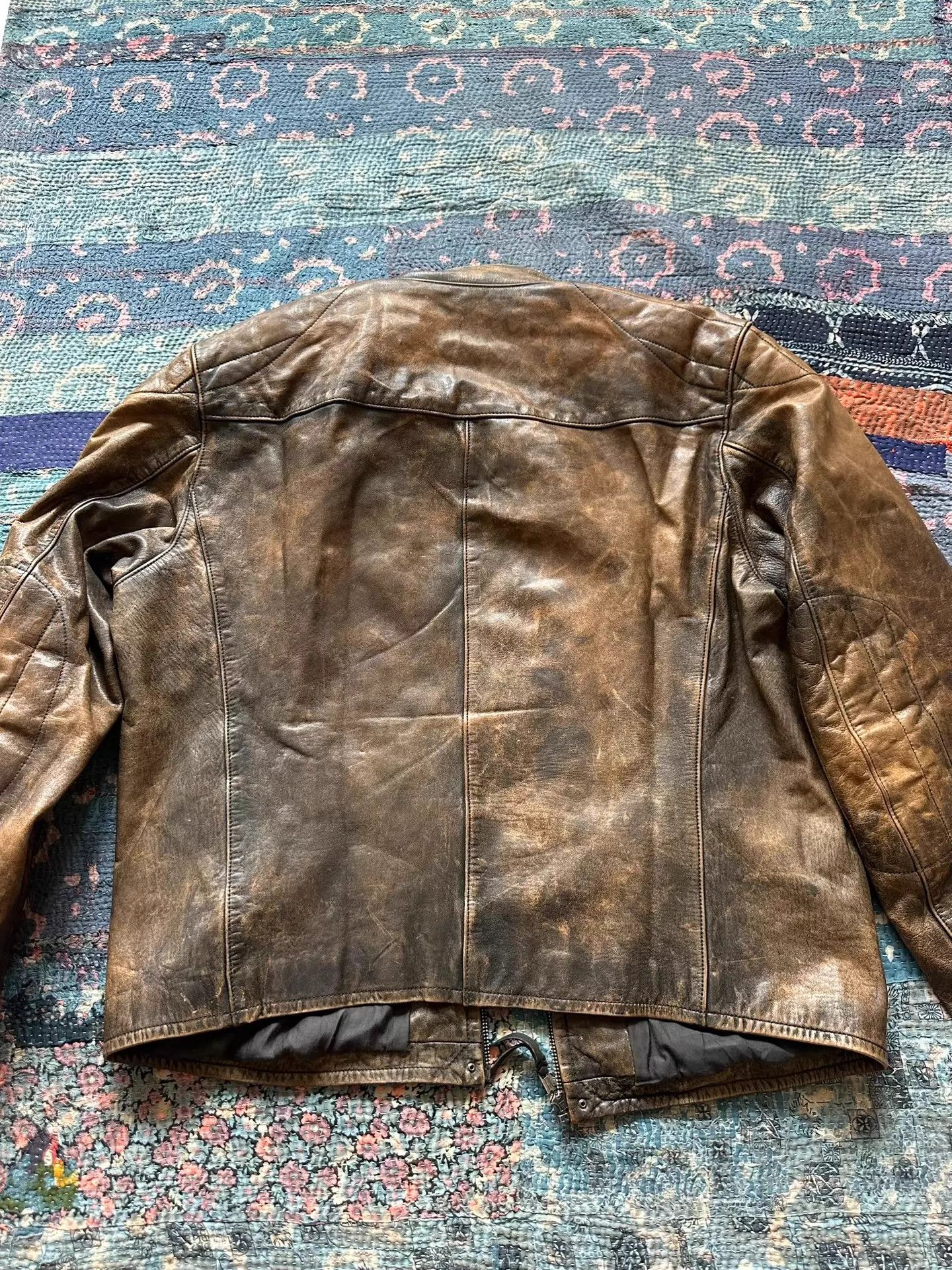 Polo Ralph Lauren Polo RL RRL Distressed Biker Leather Jacket L Size US L / EU 52-54 / 3 - 2 Thumbnail