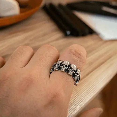 VIBE Skull / Skeleton Gothic Ring Size ONE SIZE - 4 Thumbnail