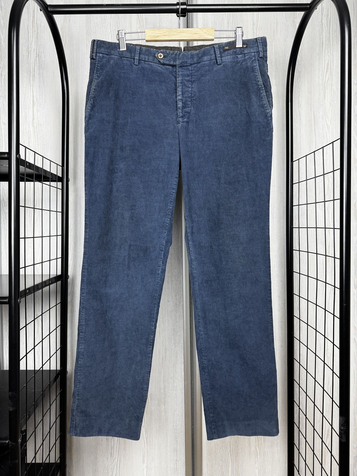 PT Torino PT01 Torino Garment Dyed Stretch blue corduroy casual pants Size US 36 / EU 52 - 3 Thumbnail