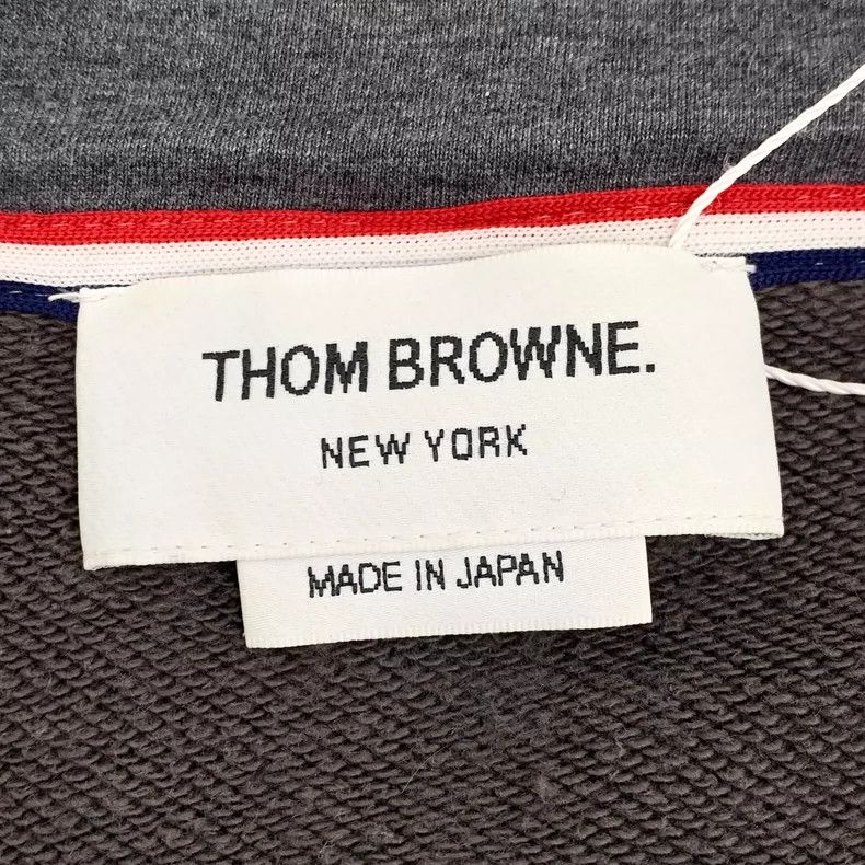 Thom Browne Thom browne Dark gray classic four-bar hooded drawstring zi Size US L / EU 52-54 / 3 - 7 Thumbnail