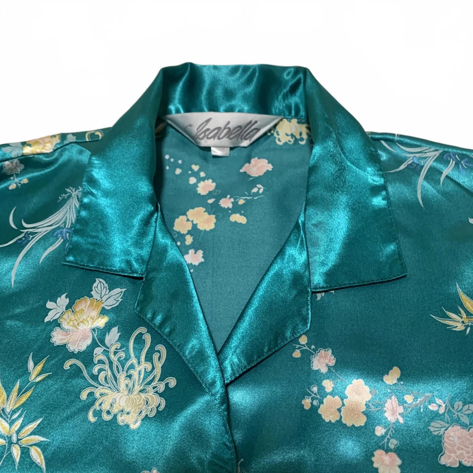 Isabel Marant Isabella Women's Satin Floral Pajama Top Size ONE SIZE - 4 Thumbnail