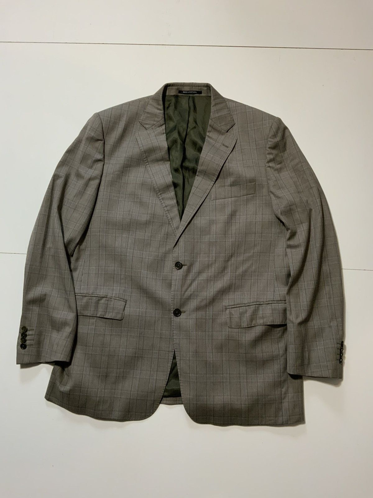 Sartoria Ruggiero Reda Super 110s Wool Plaid Blazer Jacket