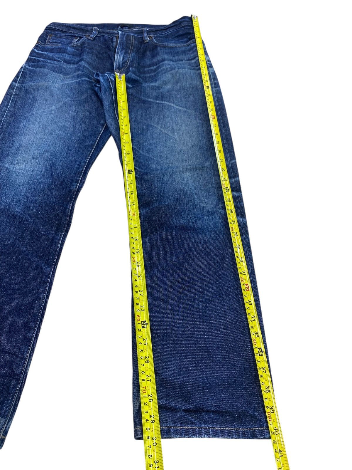Uniqlo Uniqlo X Selvedge Whiskers Faded Wash Style Straight Jeans Size US 33 - 11 Thumbnail