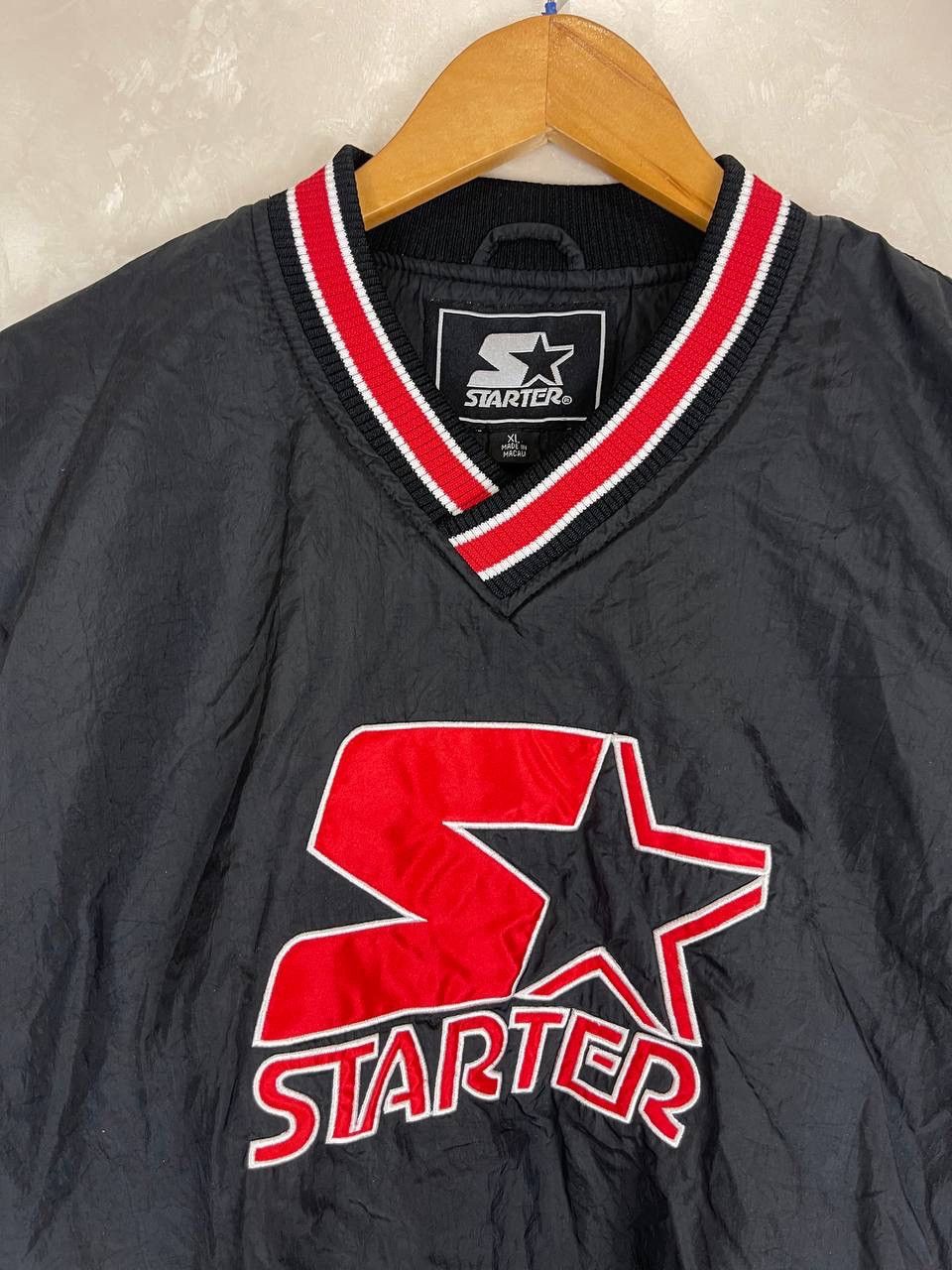 Starter Vintage Starter Nylon Pullover Jacket Black Red Logo Size XL Size US XL / EU 56 / 4 - 3 Thumbnail