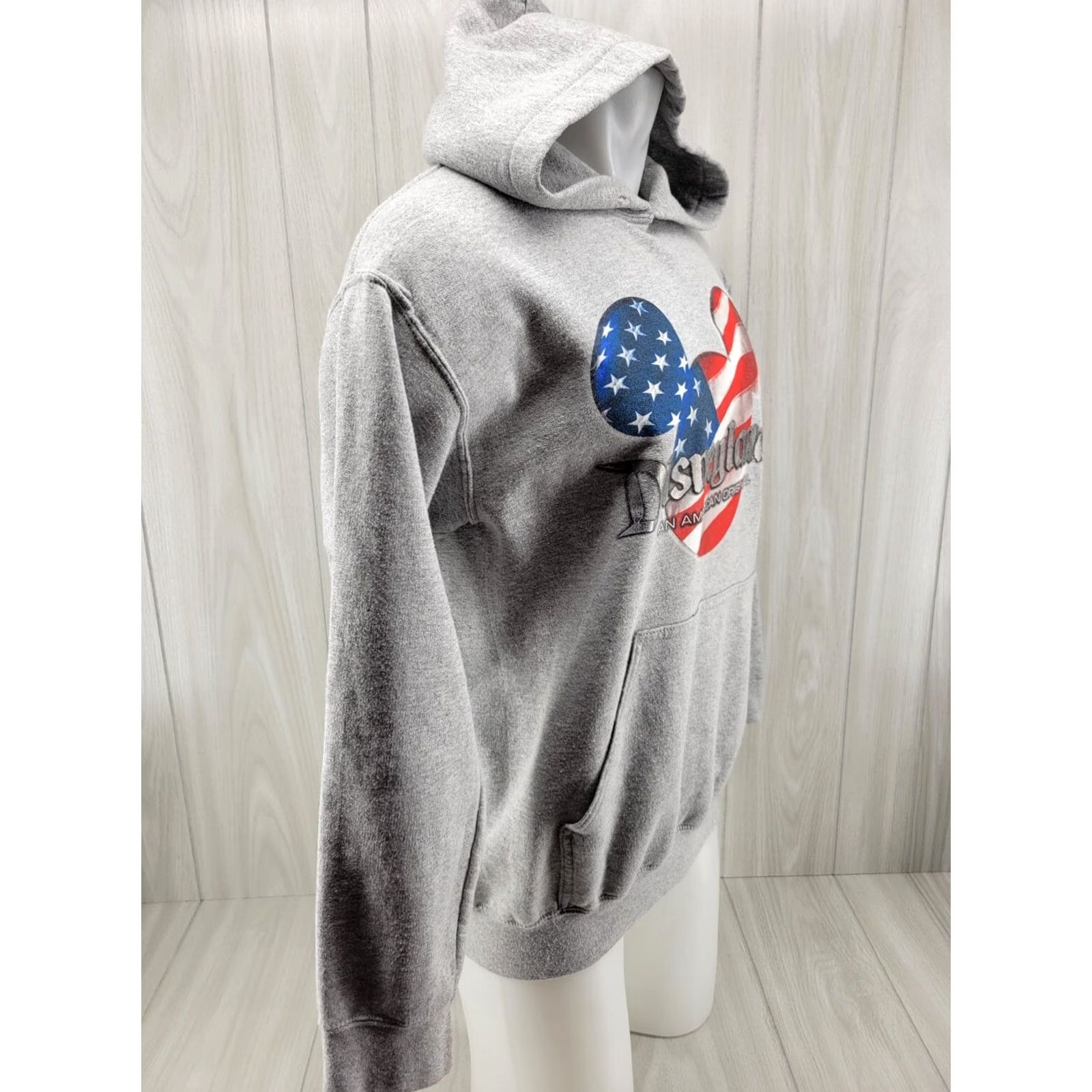 Disney Disneyland Resort Mickey Mouse Hoodie Sweatshirt Gray Men’s Large Size Cotton Blend Crew Neck Fleece Logo Disney Theme Unisex Adults Size US L / EU 52-54 / 3 - 4 Thumbnail