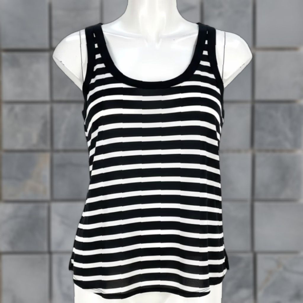 Express Express Tank Top Women S Black White Striped Minimalist Casual Summer Size S / US 4 / IT 40 - 1 Thumbnail