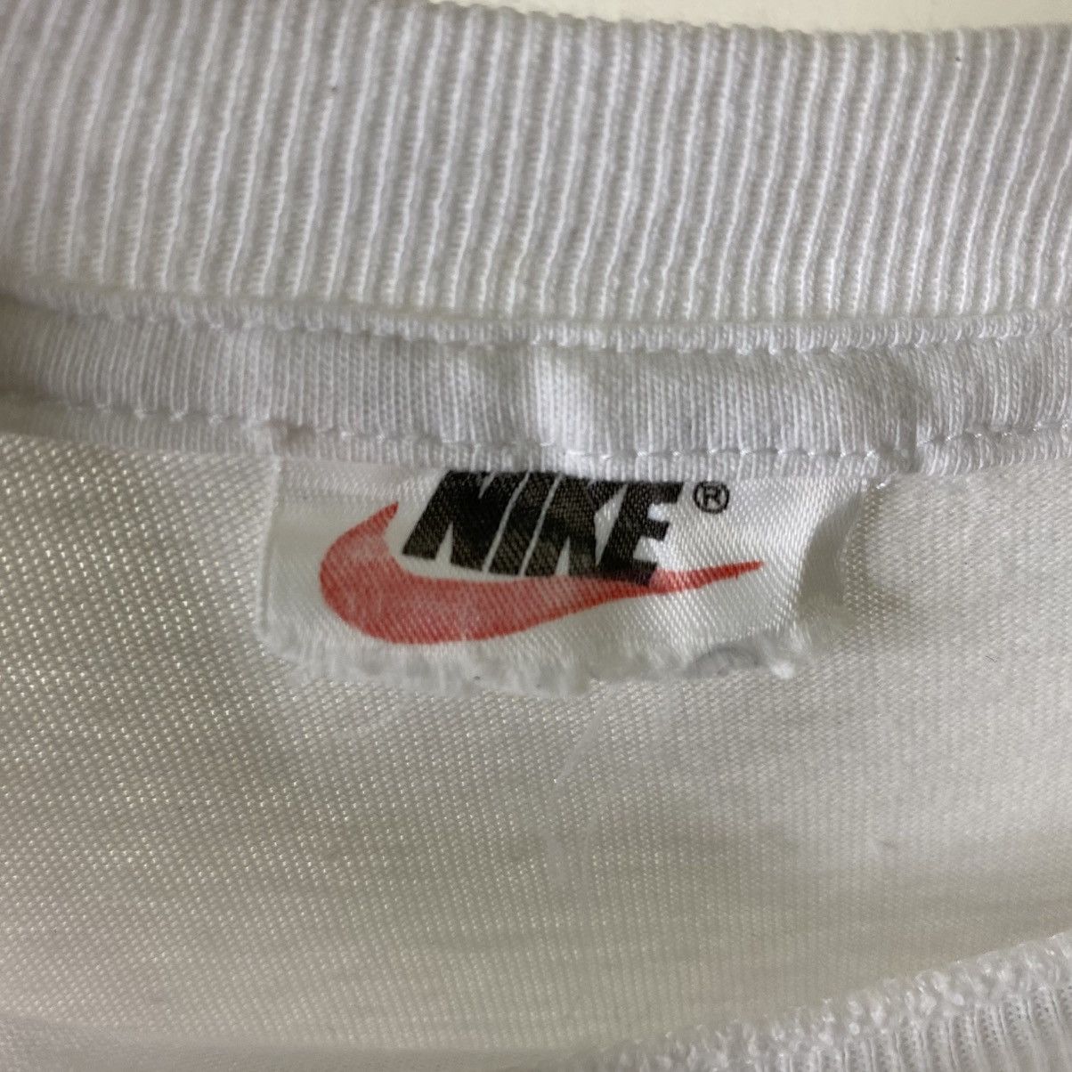 Nike Vintage 1990s Nike Big Swoosh T Shirt Size US XL / EU 56 / 4 - 3 Thumbnail