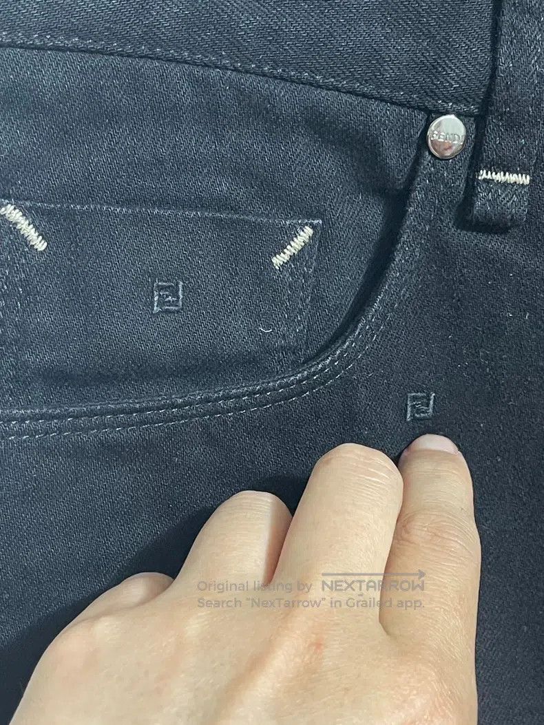 Fendi Fendi Embroidered Denim Pants Size US 32 / EU 48 - 5 Thumbnail